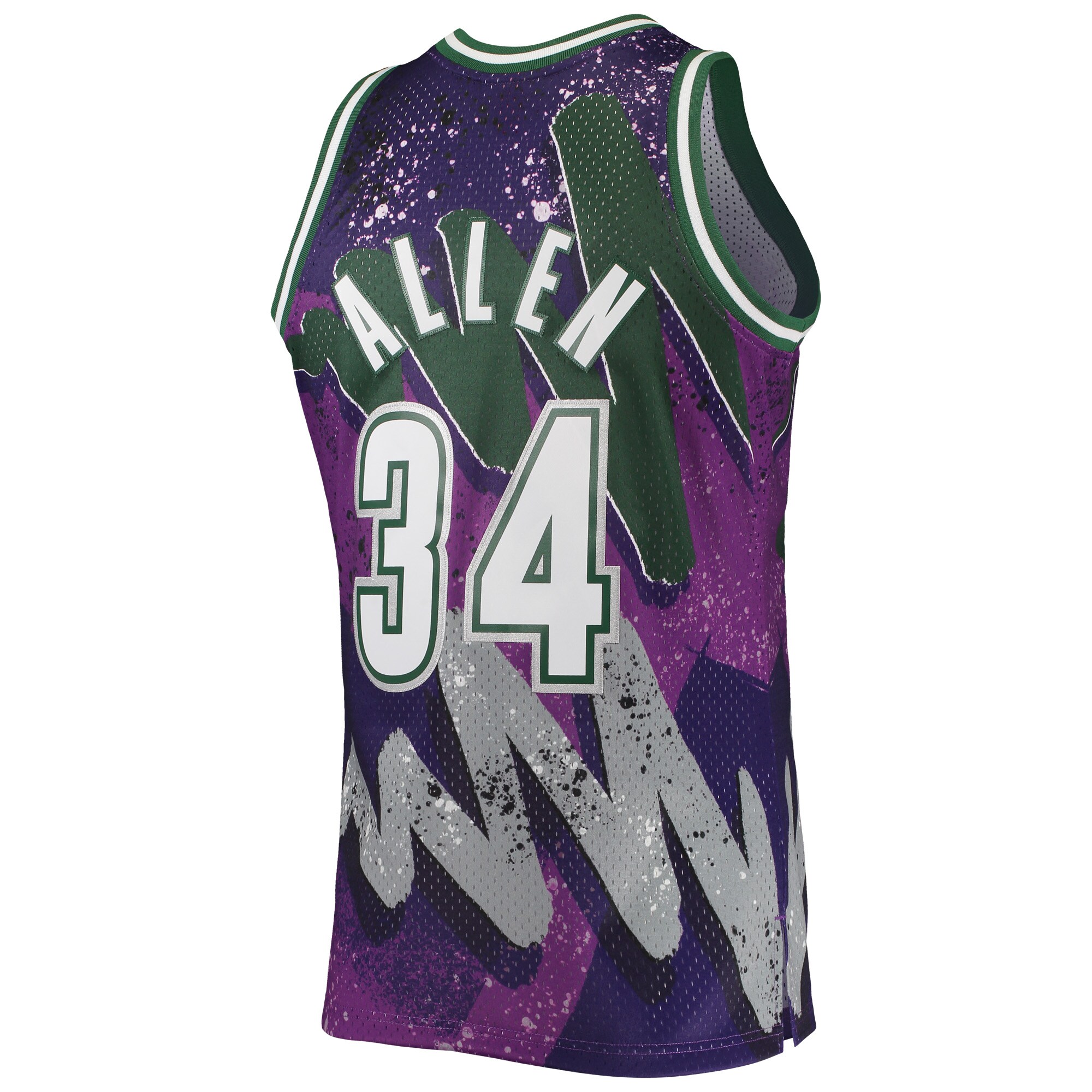 Ray Allen Milwaukee Bucks Mitchell & Ness Hardwood Classics 2000\/01 Hyper Hoops Swingman Jersey - Purple