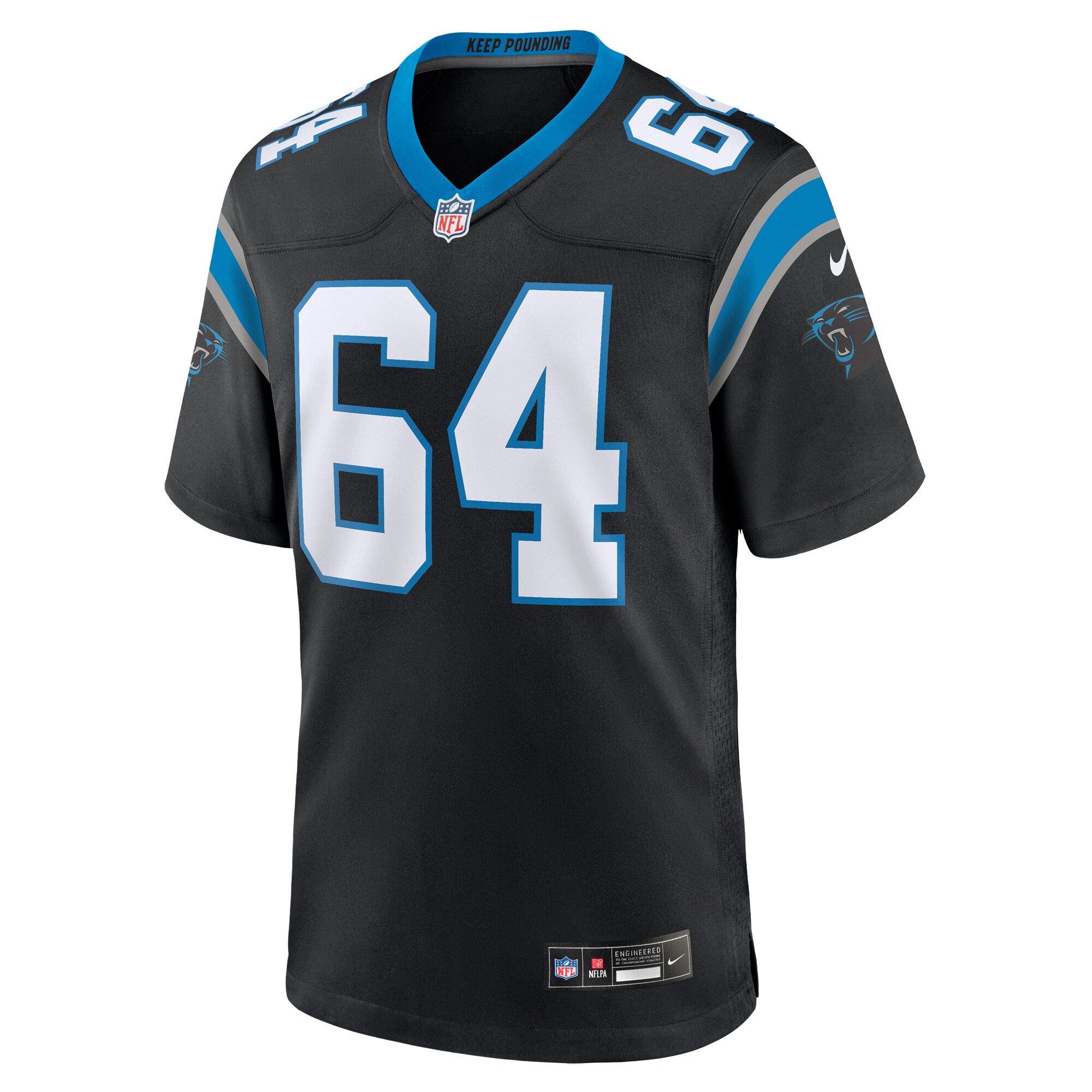 Brett Toth Carolina Panthers   Game Jersey -  Black
