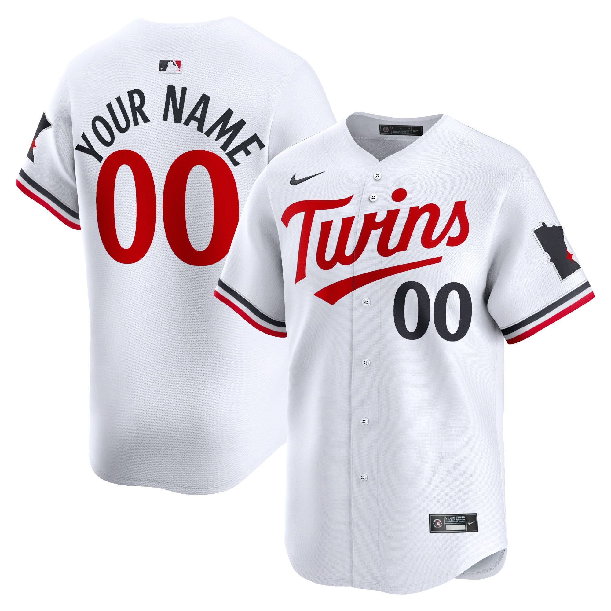 Minnesota Twins  Youth Home Limited Custom Jersey - White