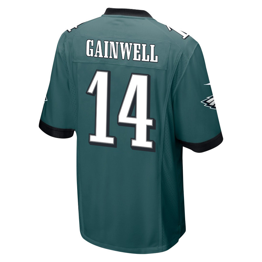 Kenneth Gainwell 14 Philadelphia Eagles Super Bowl LIX New Orleans Patch Game Men Jersey - Midnight Green