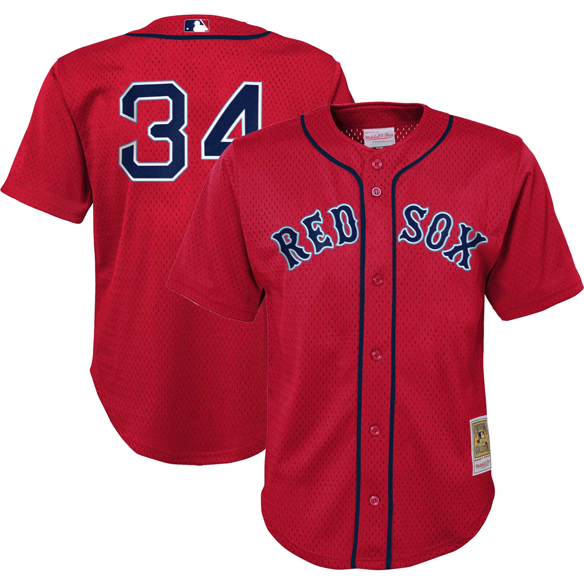David Ortiz Boston Red Sox Mitchell & Ness Preschool Cooperstown CollectionMesh Batting Practice Jersey - Red