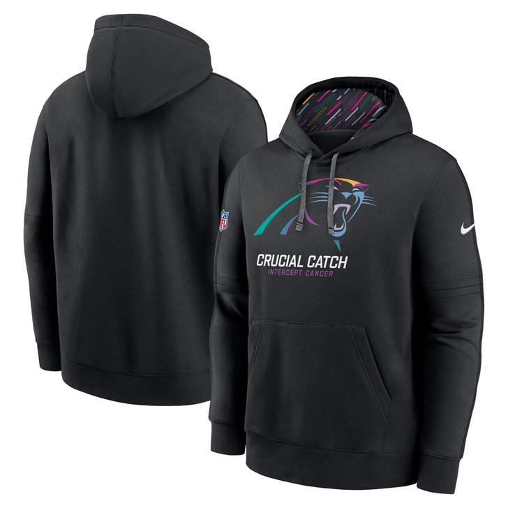 Carolina Panthers 2024 Crucial Catch Club Pullover Hoodie - Black