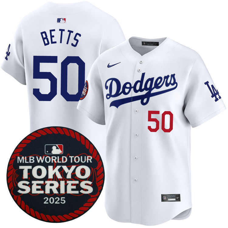 Mookie Betts Los Angeles Dodgers Home 2025 Tokyo Series Jersey