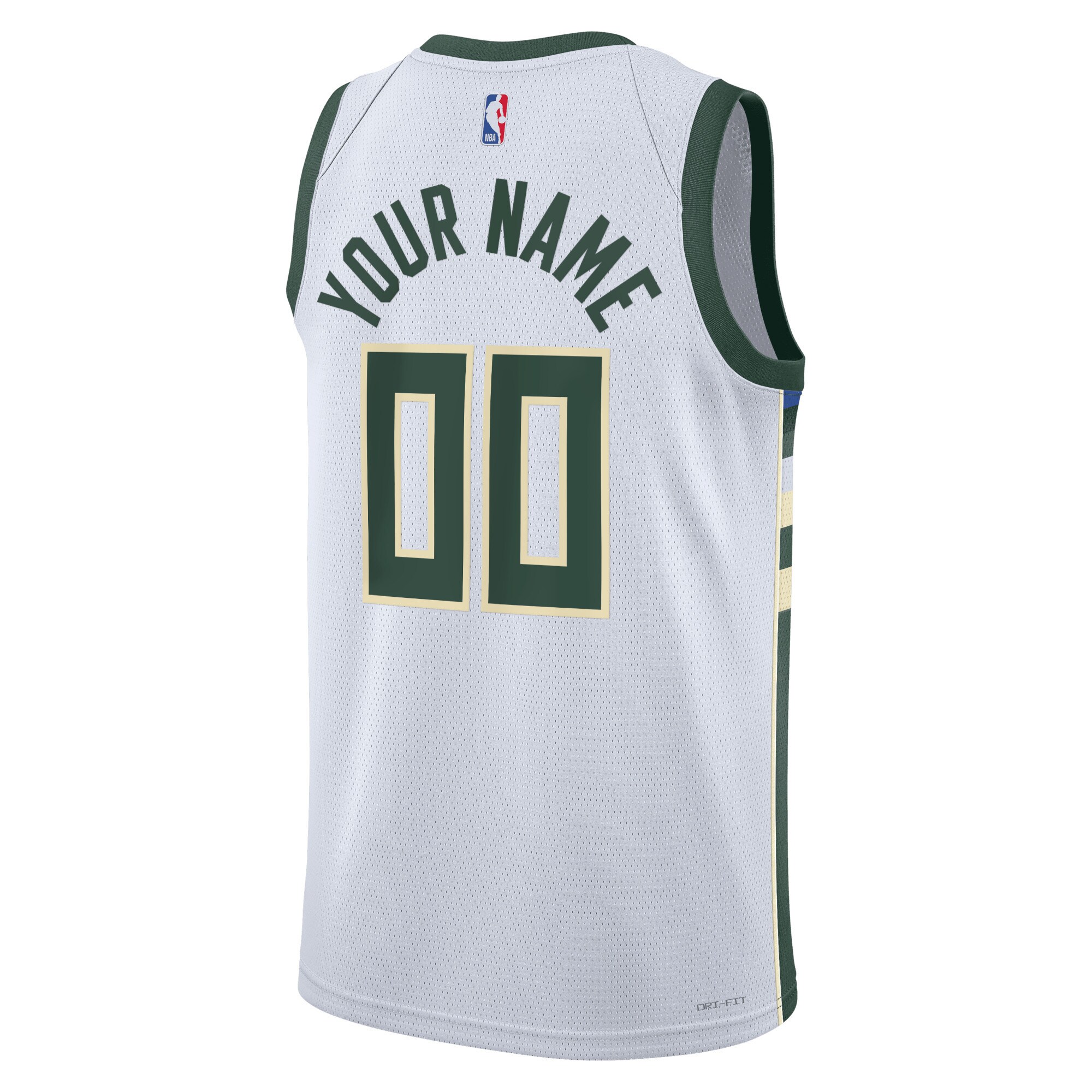 Milwaukee Bucks  Unisex Swingman Custom Jersey White - Association Edition