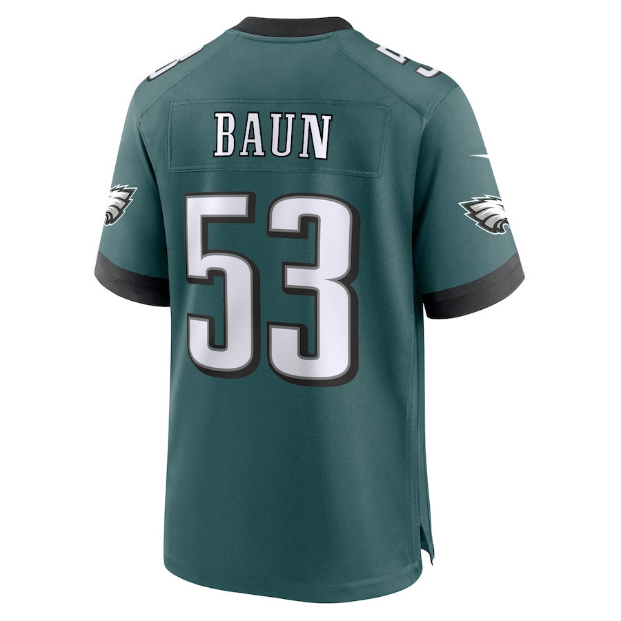 Zack Baun #53 Philadelphia Eagles Super Bowl LIX Jersey - Men's - Midnight Green
