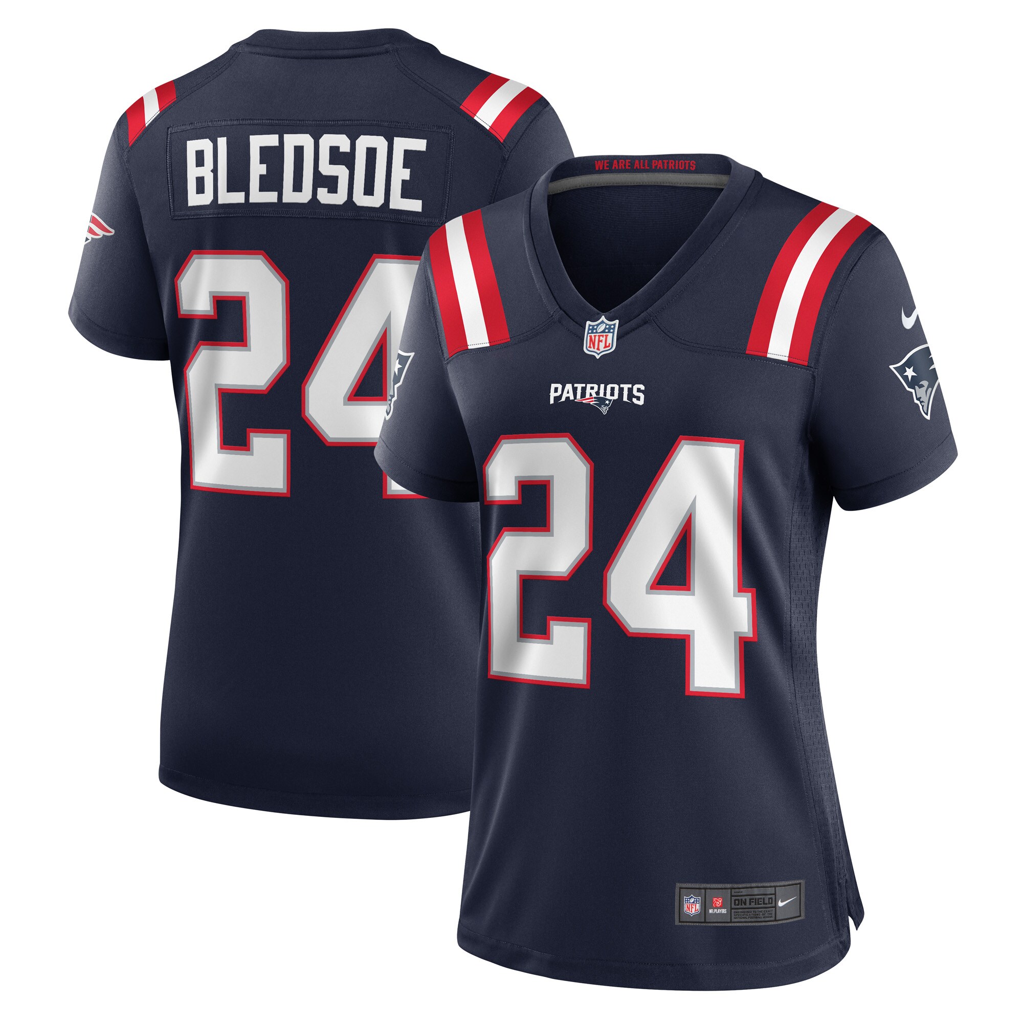 Joshuah Bledsoe New England Patriots Women's Game Player Jersey - Navy