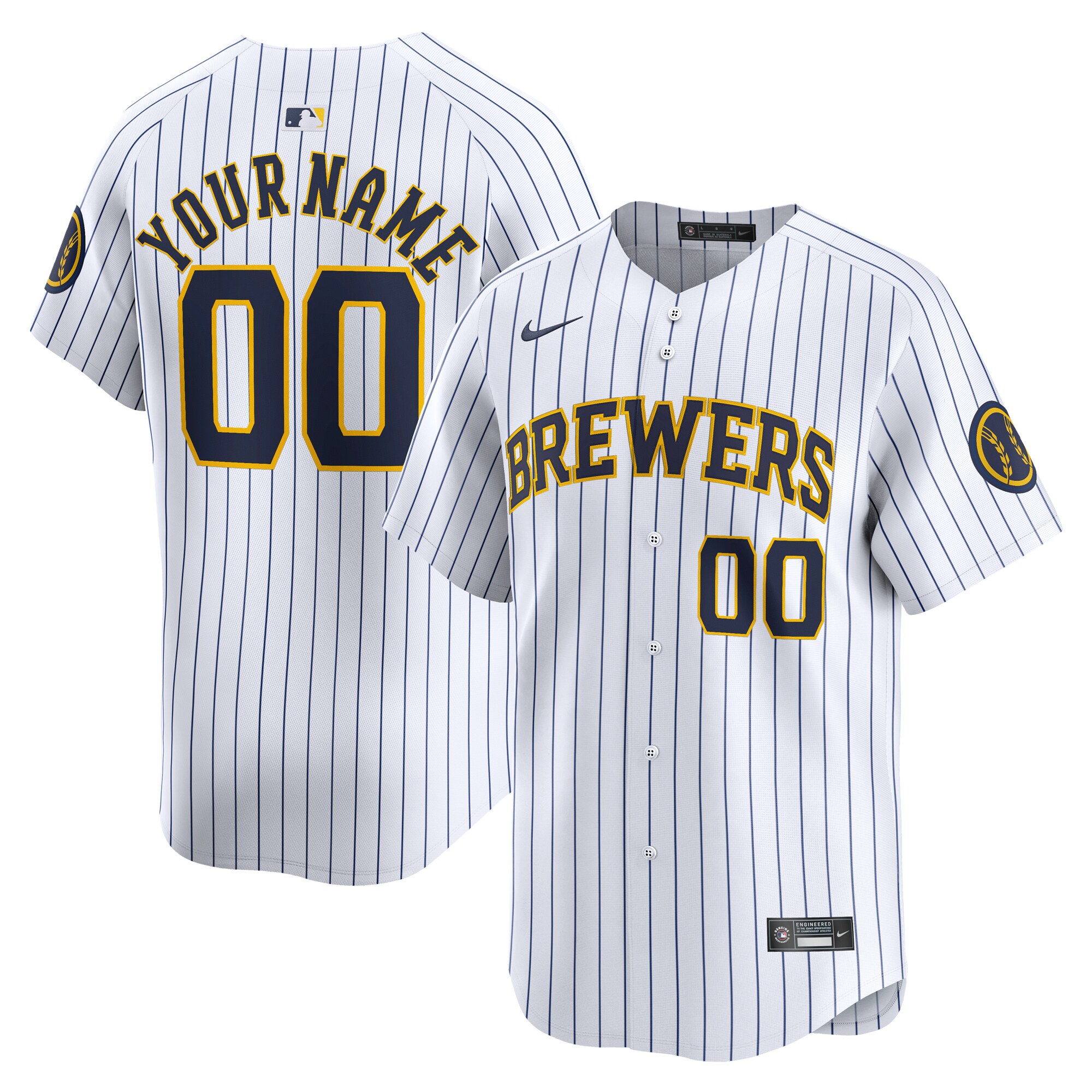 Milwaukee Brewers   Alternate Limited Custom Jersey White