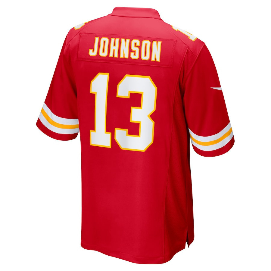 Nazeeh Johnson #13 Kansas City Chiefs Super Bowl LIX Jersey - Men's - Red