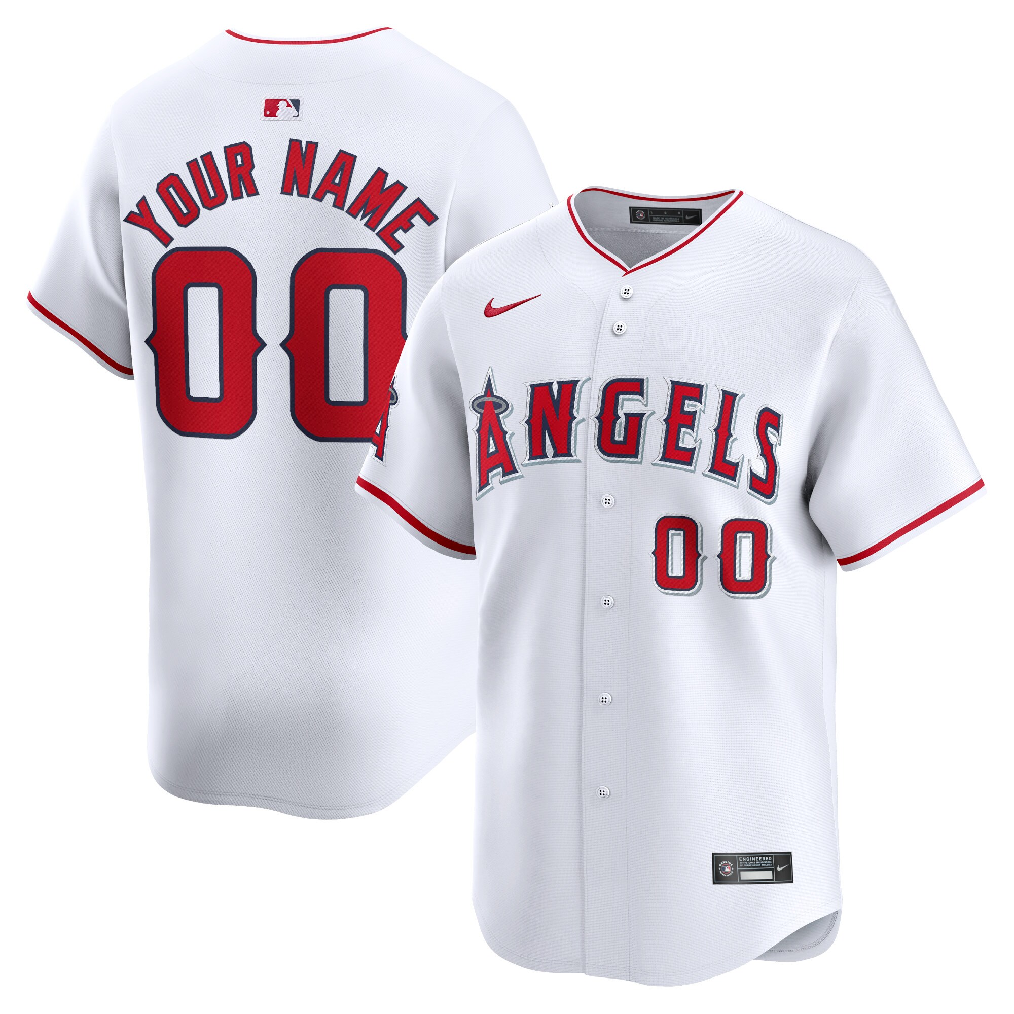 Los Angeles Angels  Youth Home Limited Custom Jersey - White
