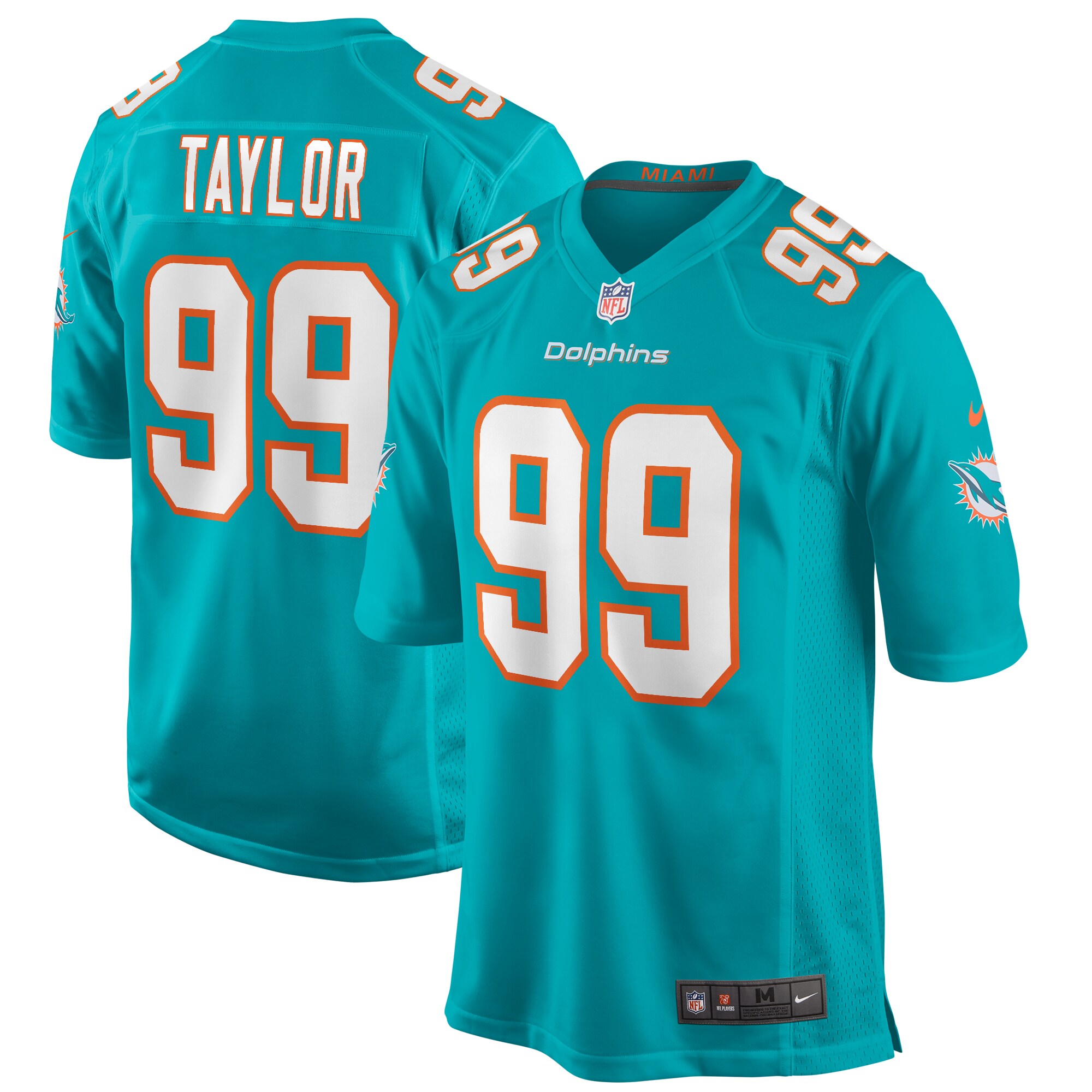 Jason Taylor Miami Dolphins  Game Retired Player Jersey - Aqua