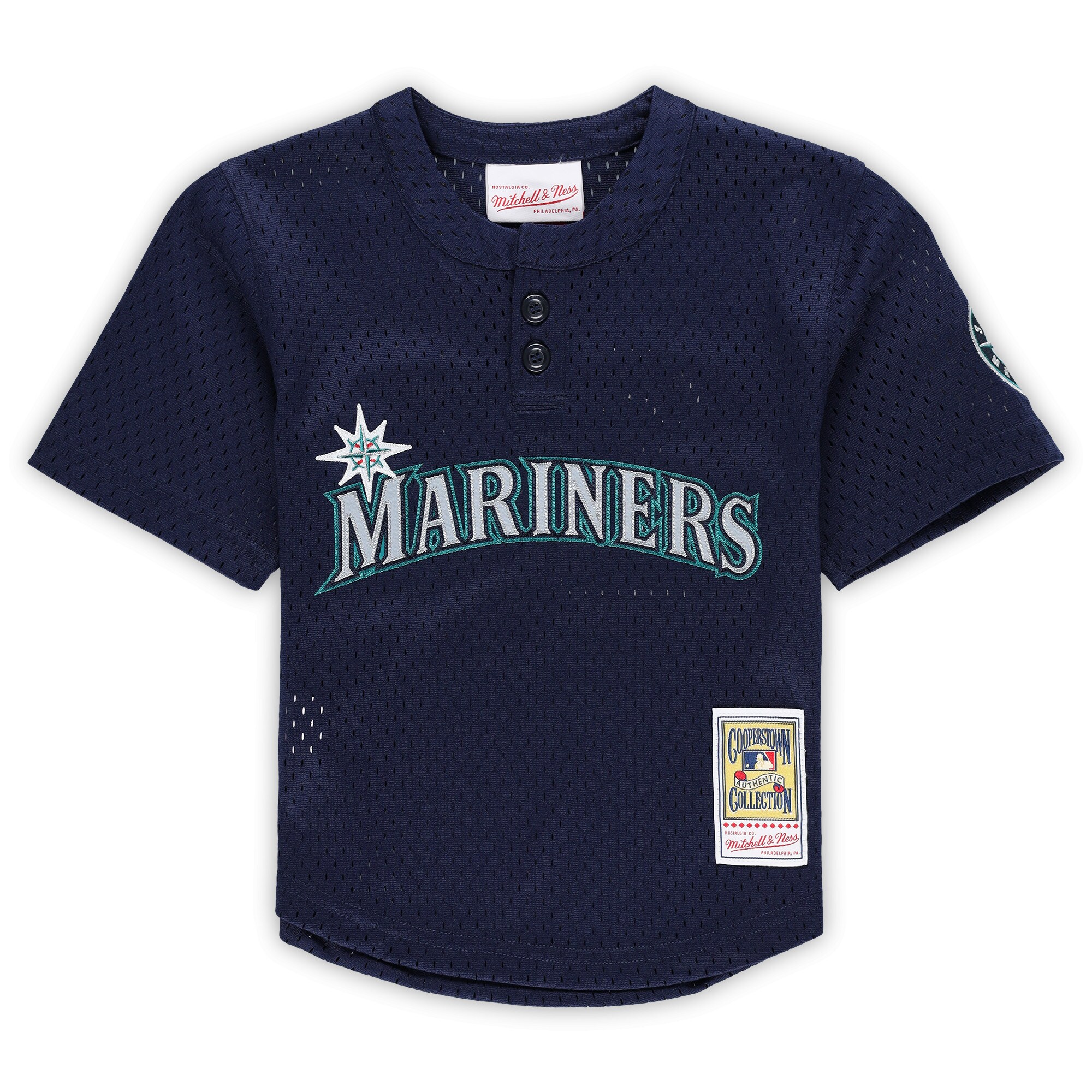 Ken Griffey Jr. Seattle Mariners Mitchell & Ness Toddler Cooperstown CollectionMesh Batting Practice Jersey - Navy