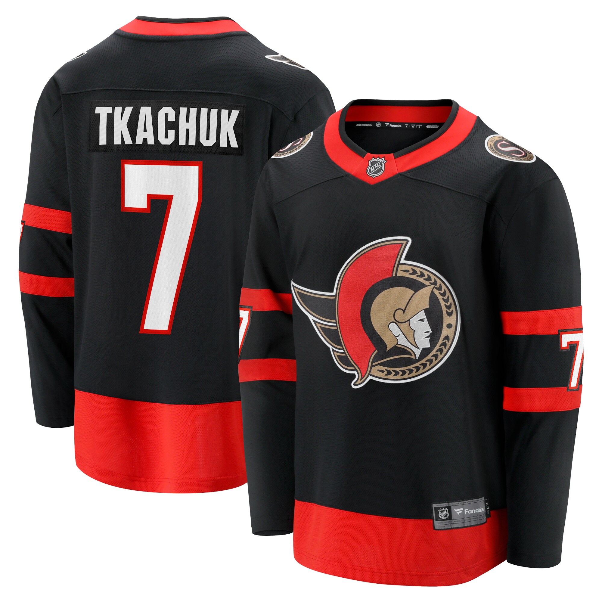 Brady Tkachuk Ottawa Senators Fanatics Alternate Premier Breakaway Player Jersey - Black