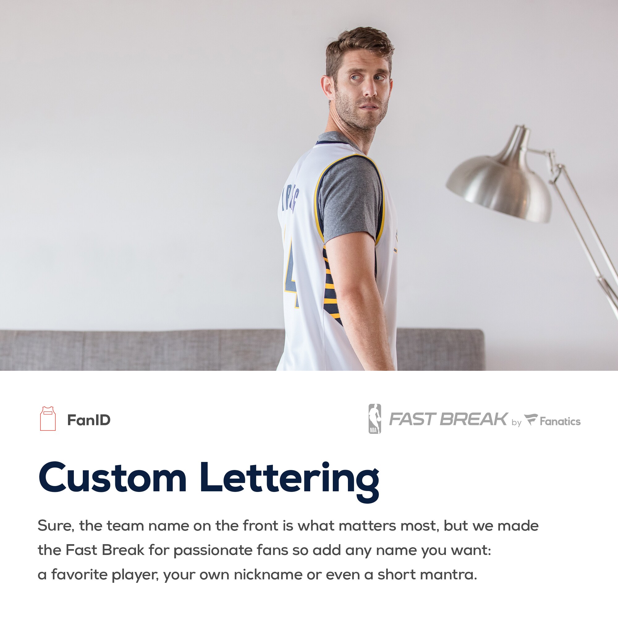 Indiana Pacers Fanatics Youth Fast Break Custom Replica Jersey White - Association Edition