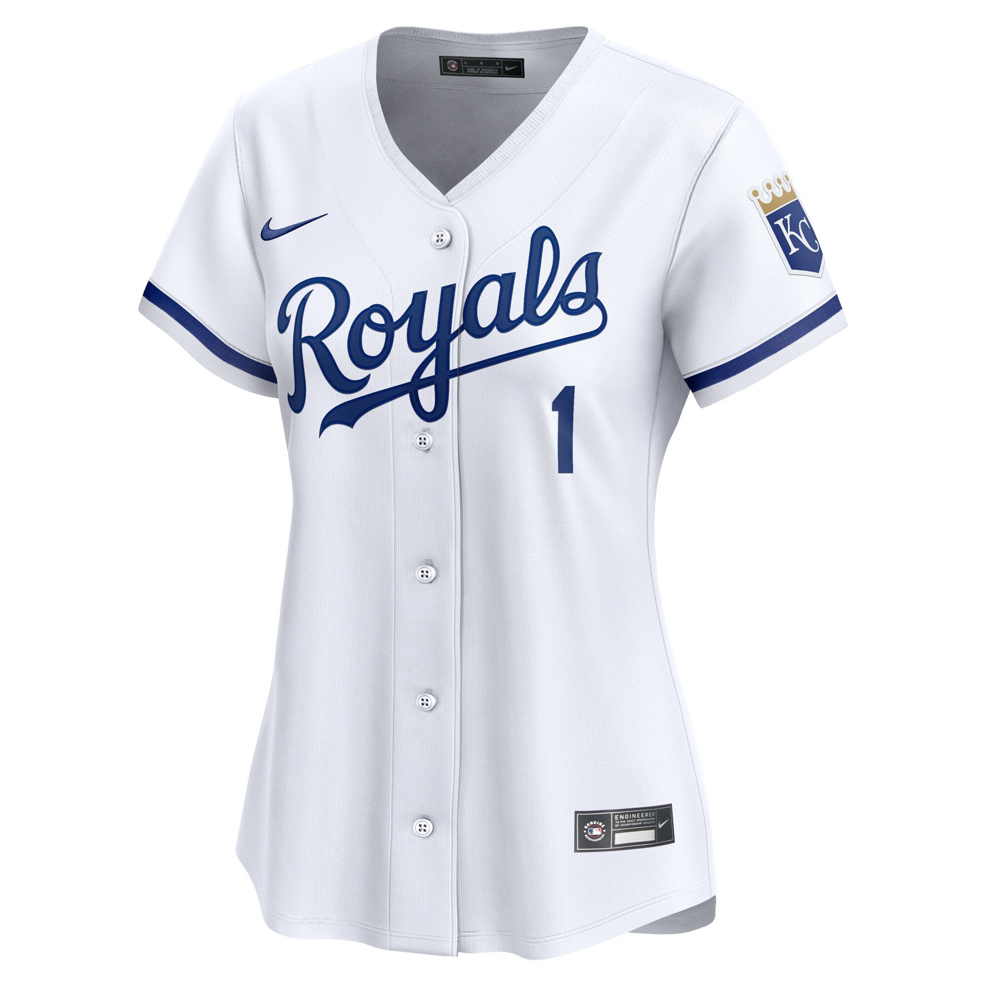 Kansas City Royals  Women's #1 Mom Home Limited Jersey - White
