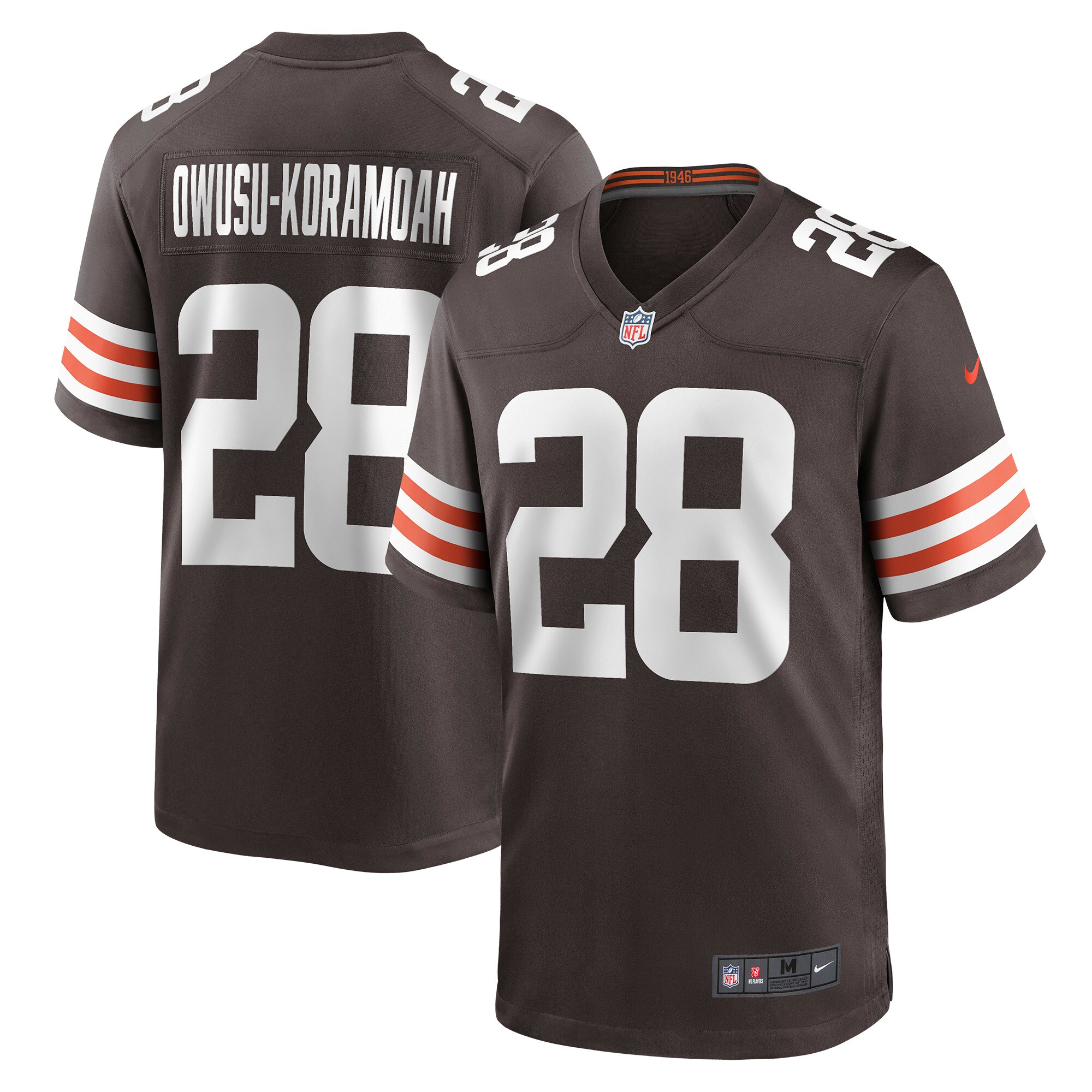 Jeremiah Owusu-Koramoah Cleveland Browns  Game Player Jersey - Brown