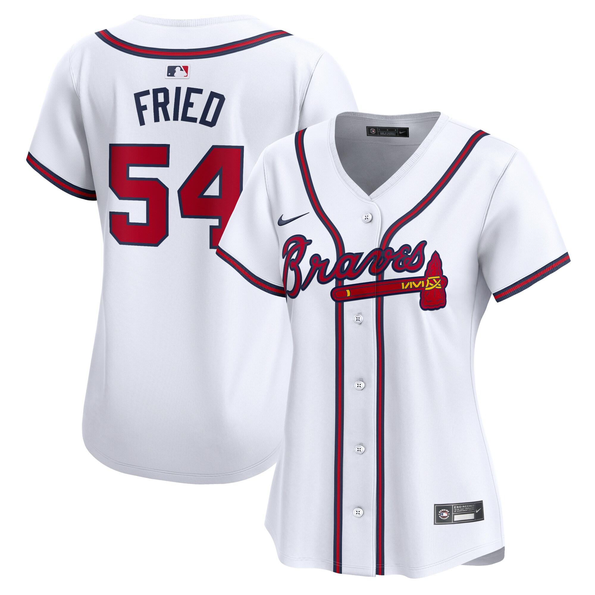 Max Fried Atlanta Braves  Women's  Home Limited Player Jersey - White