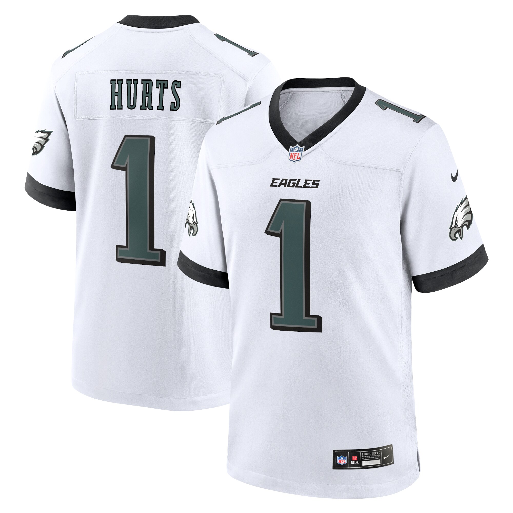 Jalen Hurts Philadelphia Eagles  White Game Jersey - White
