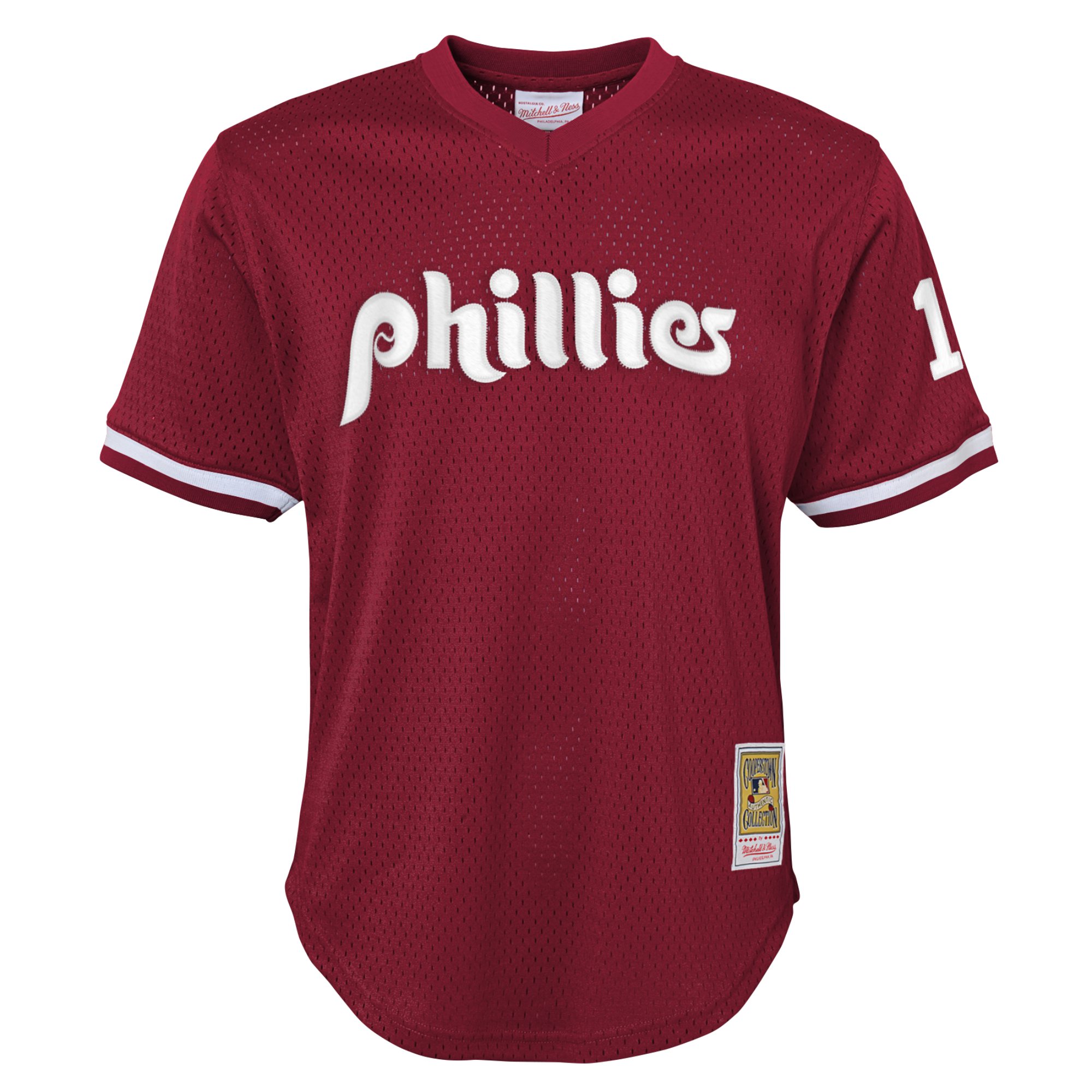 Darren Daulton Philadelphia Phillies Mitchell & Ness Youth Cooperstown CollectionMesh Batting Practice Jersey - Burgundy