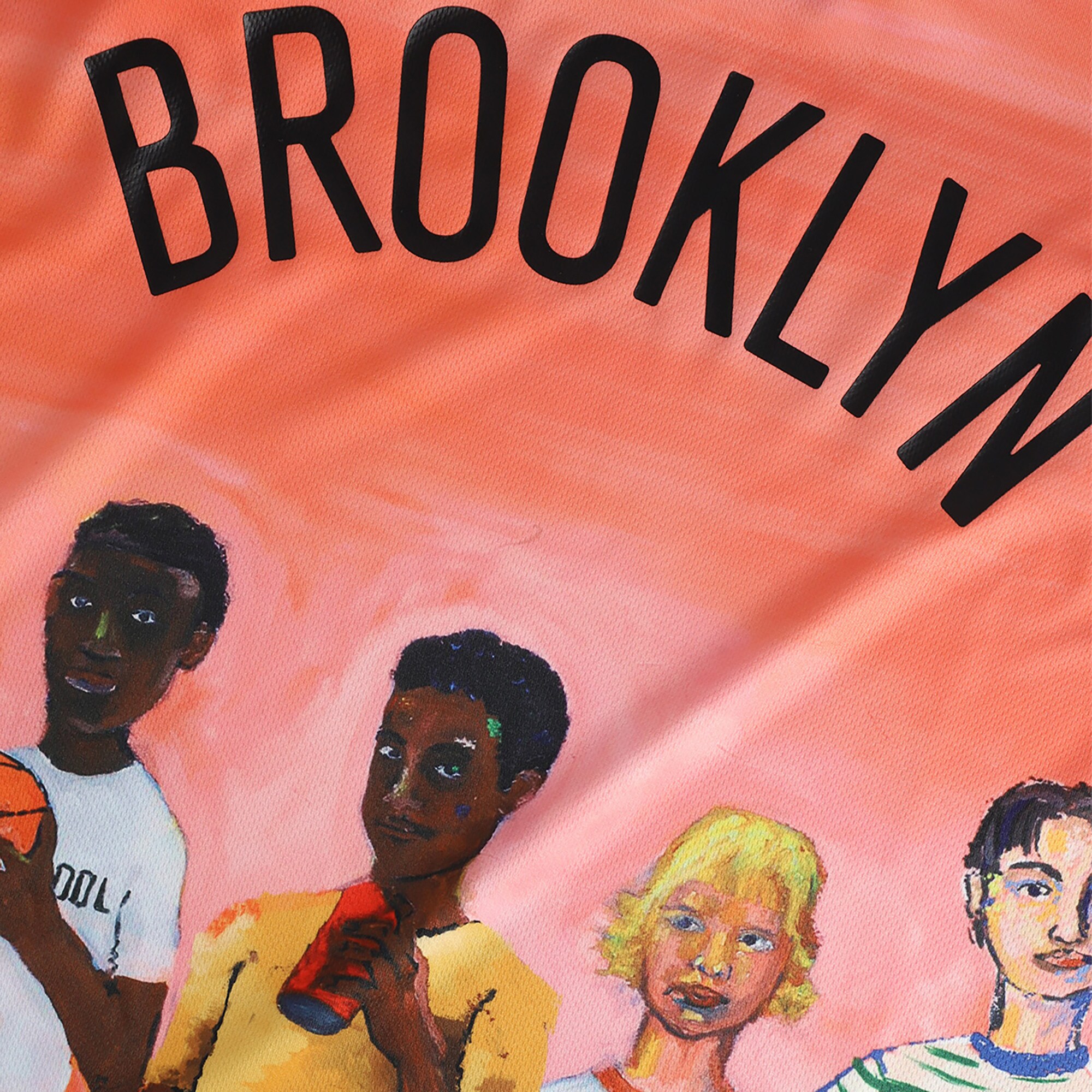 Brooklyn Nets NBA & KidSuper Studios by Fanatics Unisex Hometown Jersey - Coral