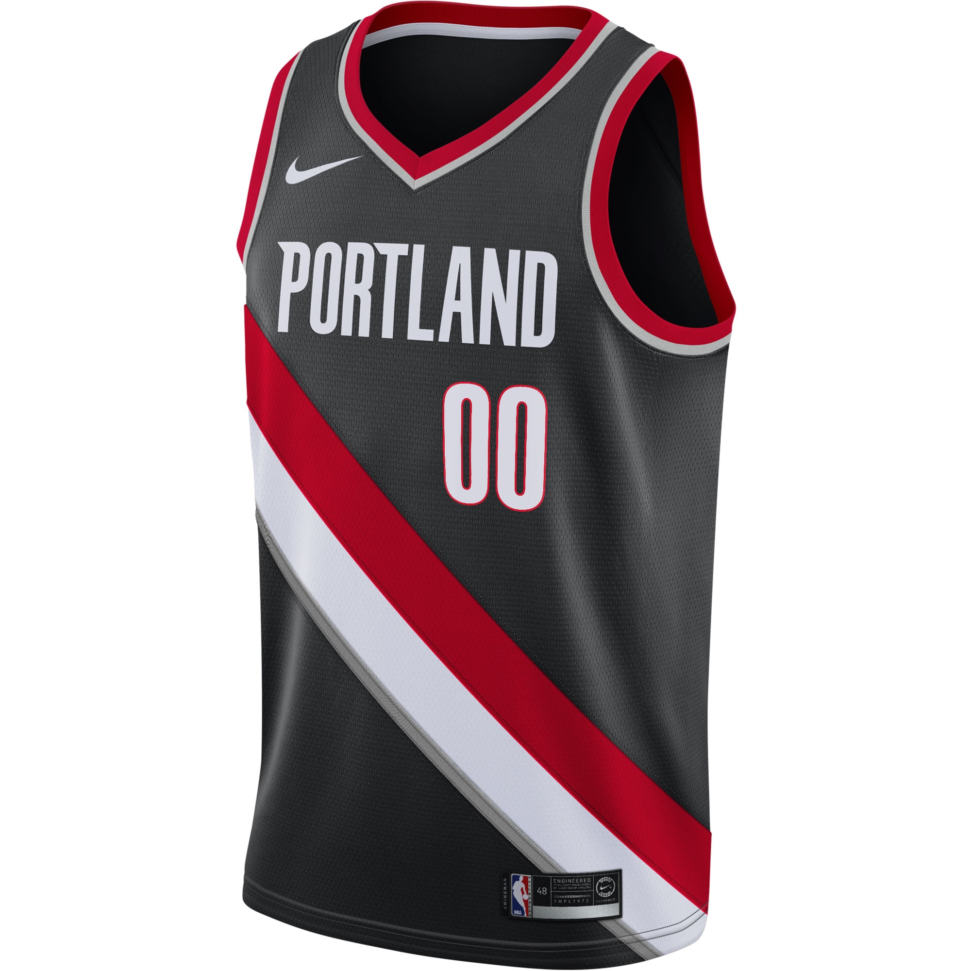 Portland Trail Blazers 2020\/21 Swingman Custom Jersey - Icon Edition - Black