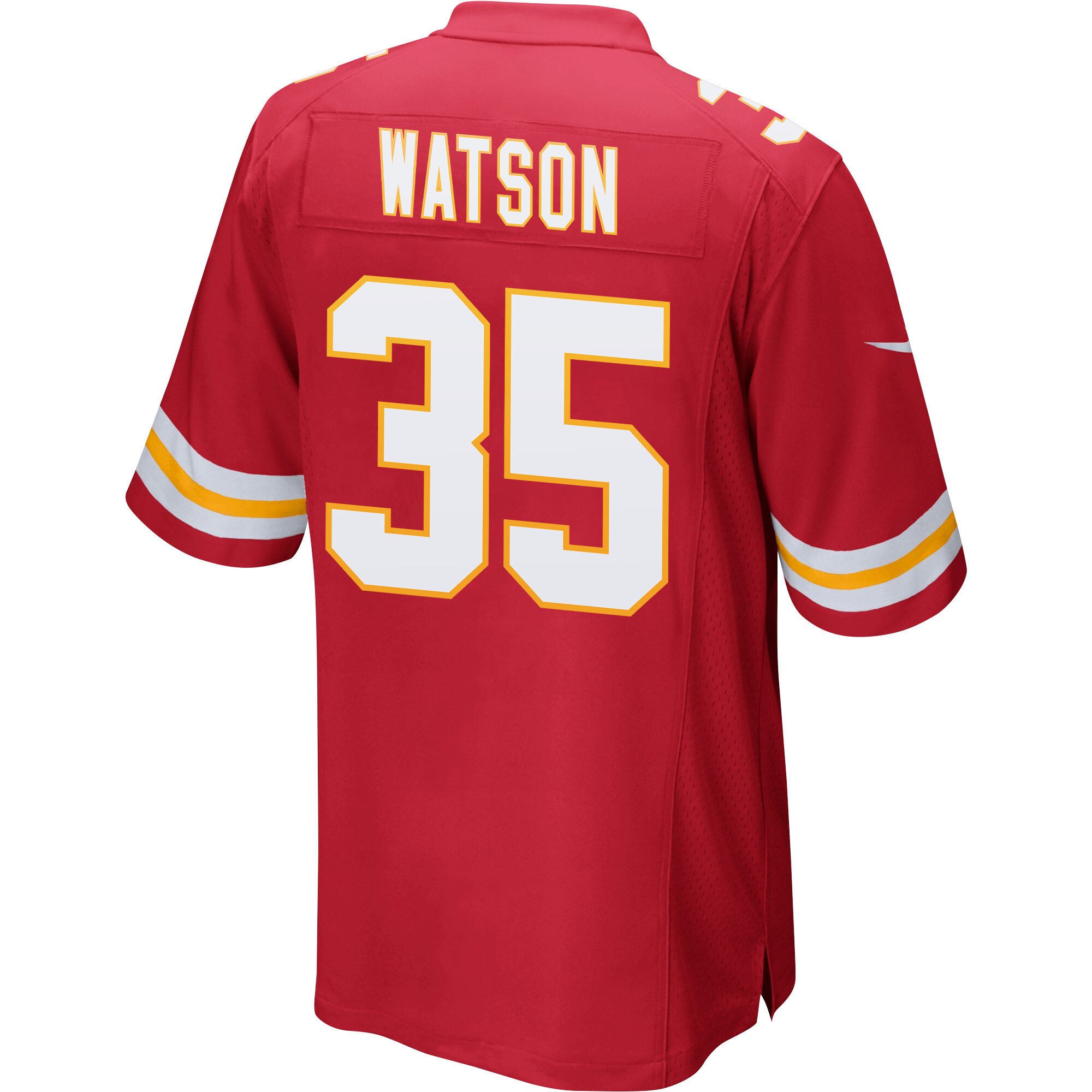 Jaylen Watson 35 Kansas City Chiefs Super Bowl LVII Champions 3 Stars Men Game Jersey - Red