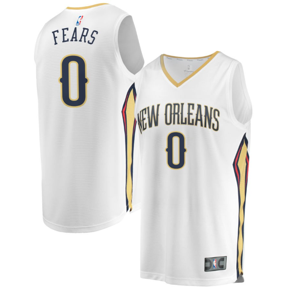 New Orleans Pelicans Jeremiah Fears Fanatics White 2025 Draft First Round Pick Fast Break Replica Jersey - Icon Edition