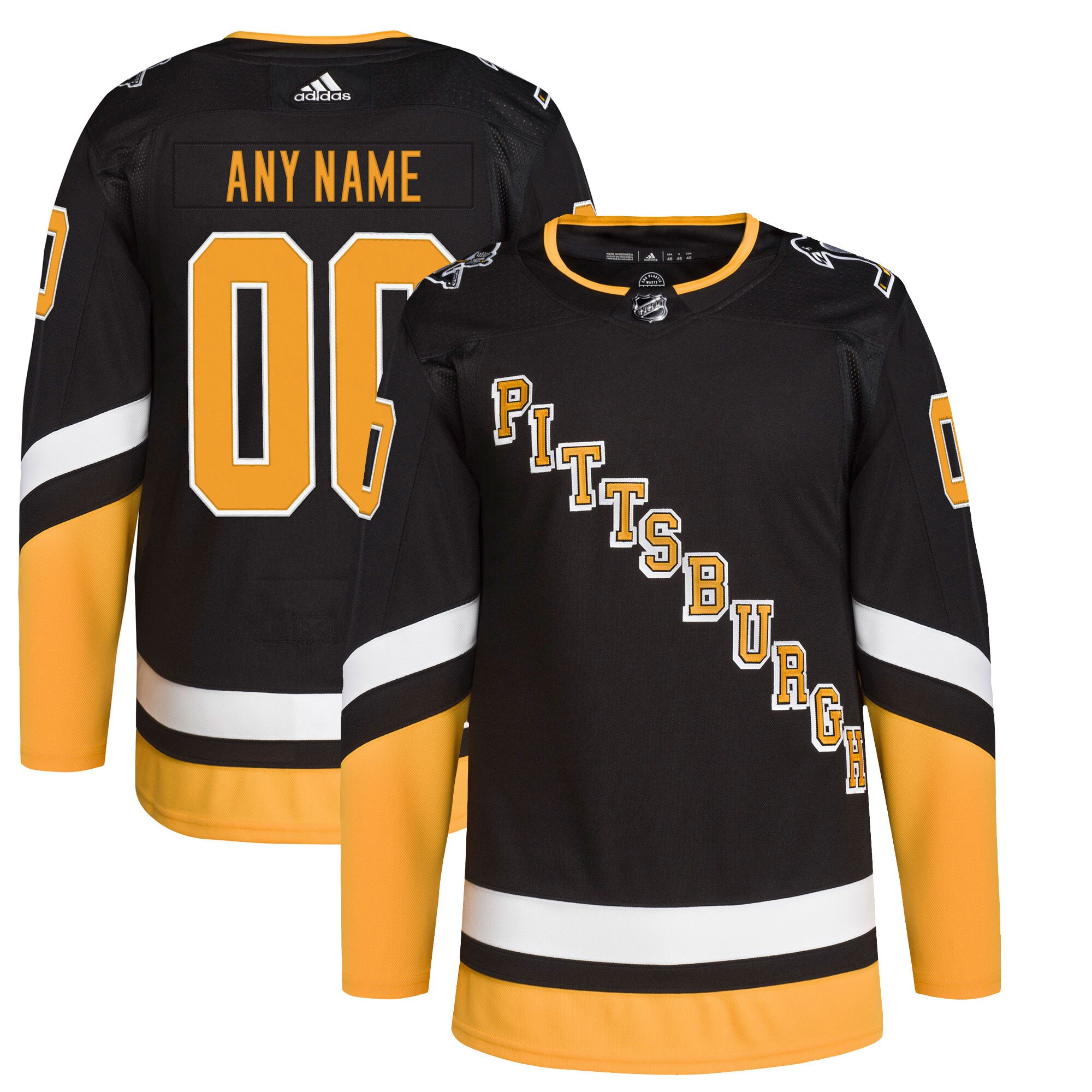 Pittsburgh Penguins adidas Alternate 2021\/22 Primegreen Authentic Custom Jersey - Black