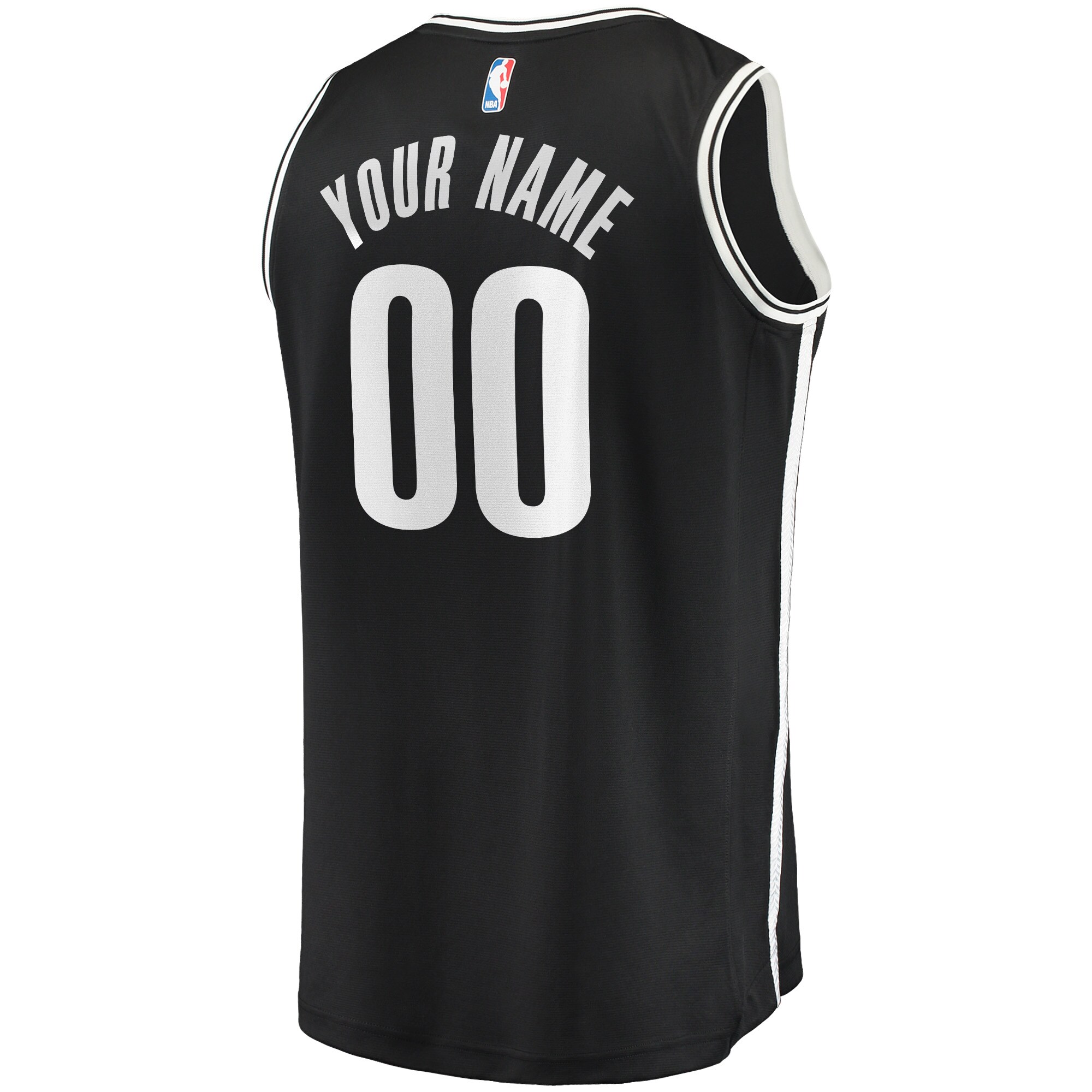 Brooklyn Nets Fanatics Youth Fast Break Custom Replica Jersey Black - Icon Edition