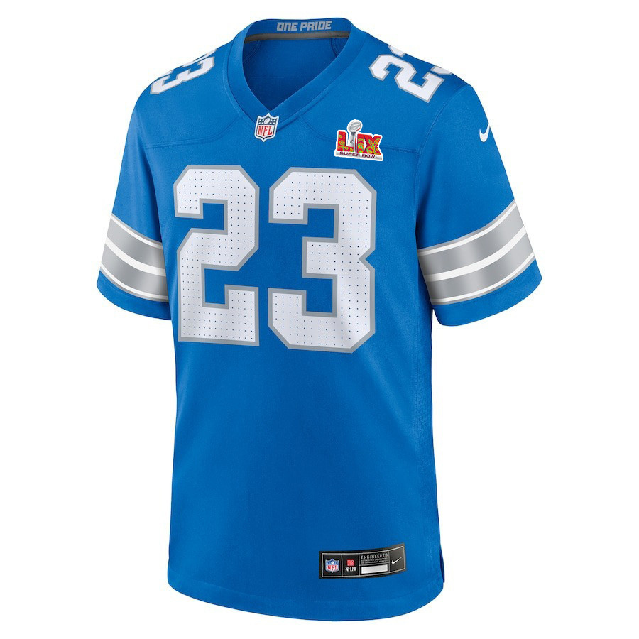 Carlton Davis #23 Detroit Lions Super Bowl LIX Jersey - Men's - Blue