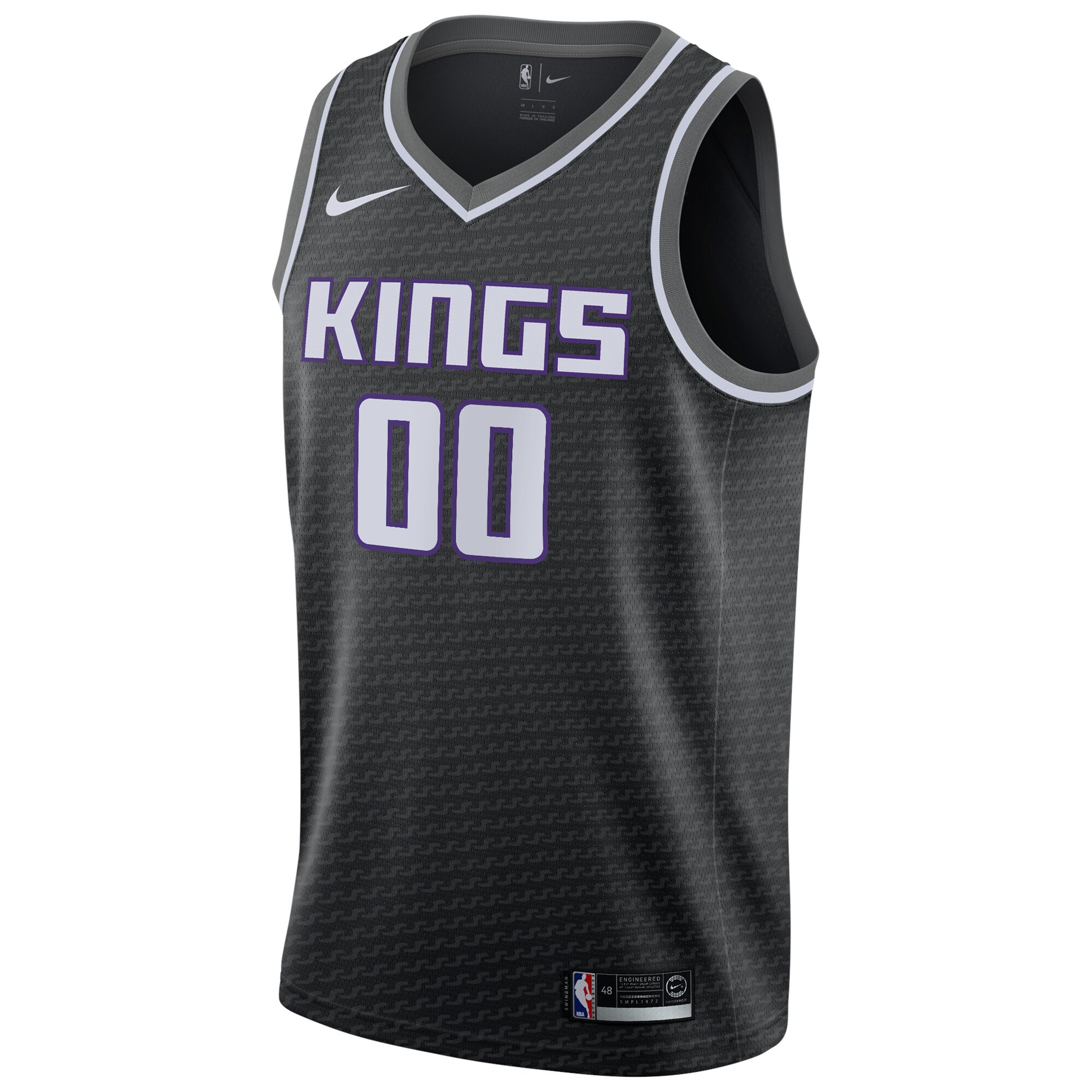 Sacramento Kings  Swingman Custom Jersey Black - Statement Edition
