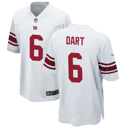 Men's Youth Women's New York Giants Jaxson Dart White 2025 Draft First Round Pick Game Jersey