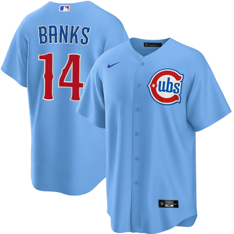 Ernie Banks Chicago Cubs Blues Alternate Jersey