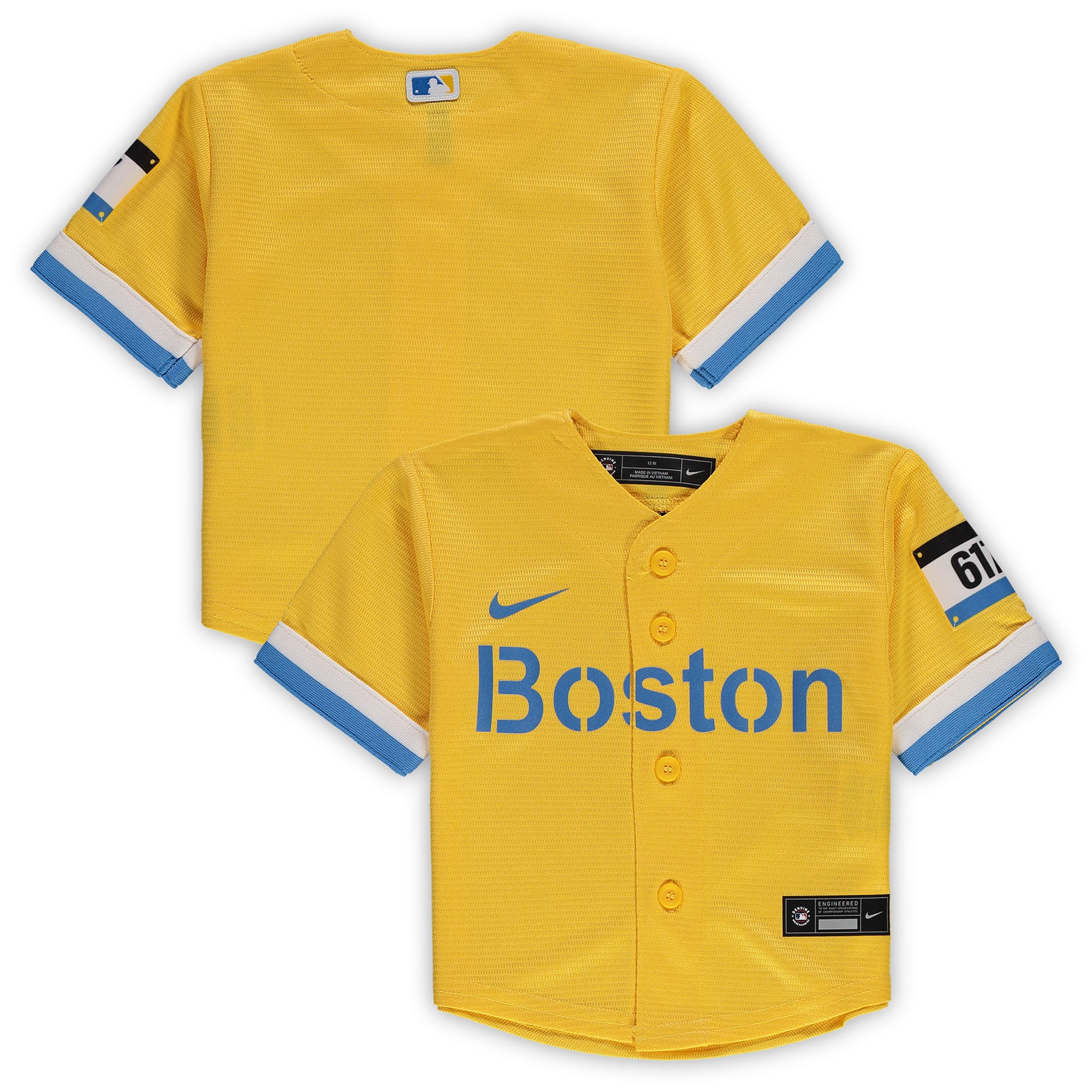 Boston Red Sox  Infant MLB City Connect Replica Jersey - Gold