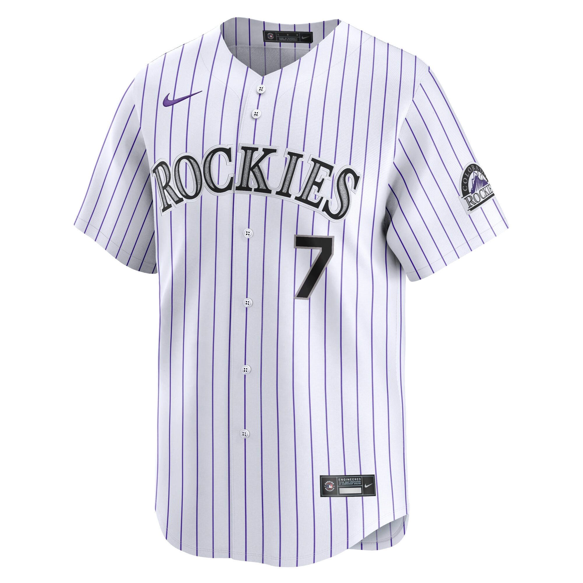 Brendan Rodgers Colorado Rockies  Home Limited Player Jersey - White