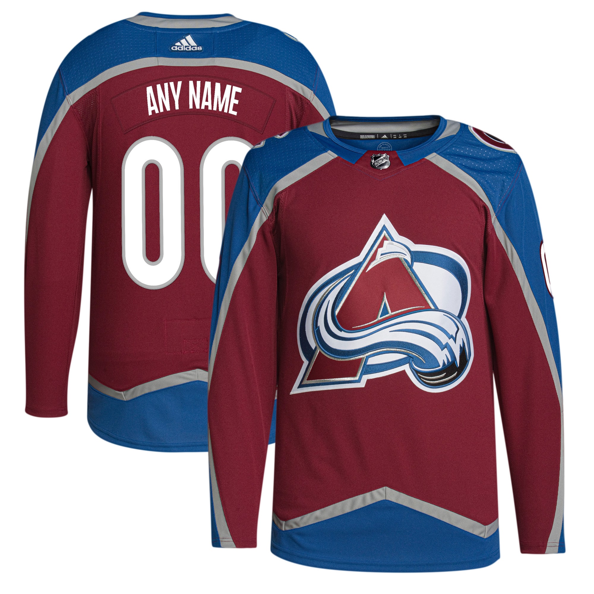 Colorado Avalanche adidas Home Primegreen Authentic Custom Jersey - Burgundy