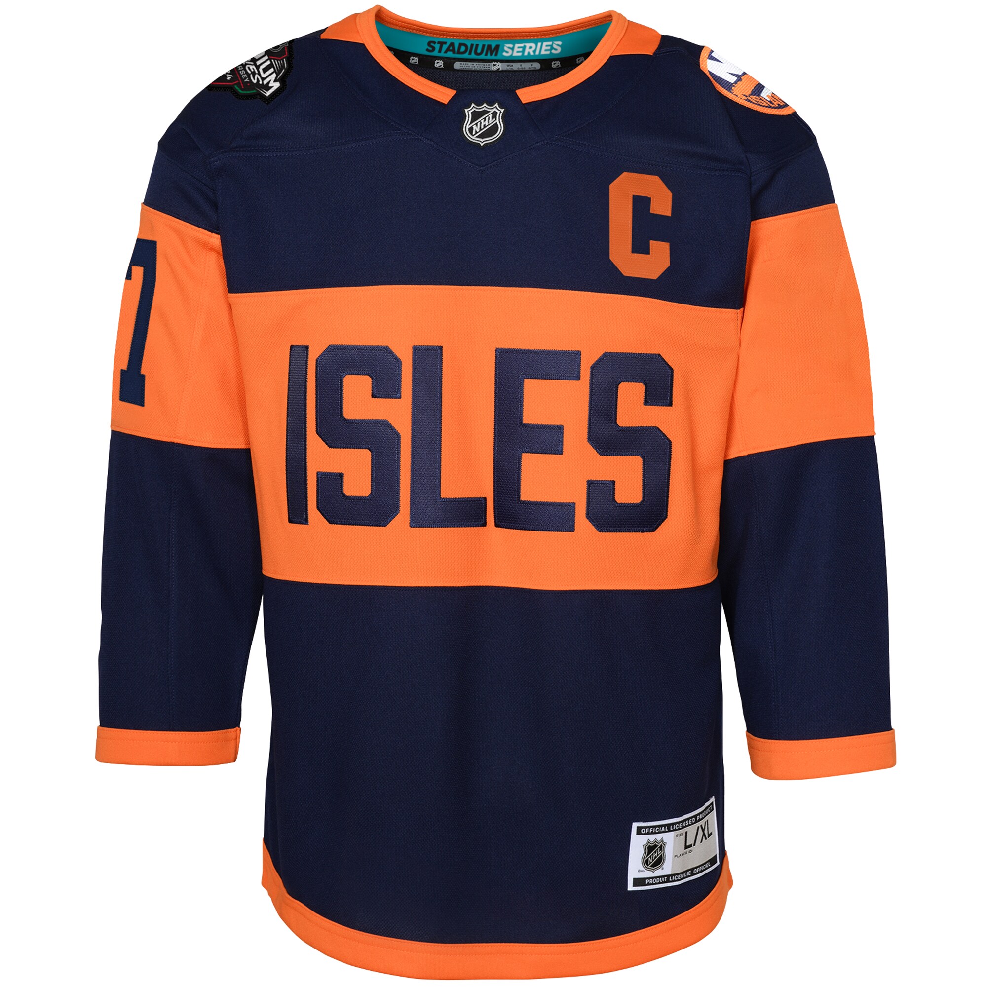 Anders Lee New York Islanders Youth 2024 NHL Stadium Series Premier Player Jersey Navy
