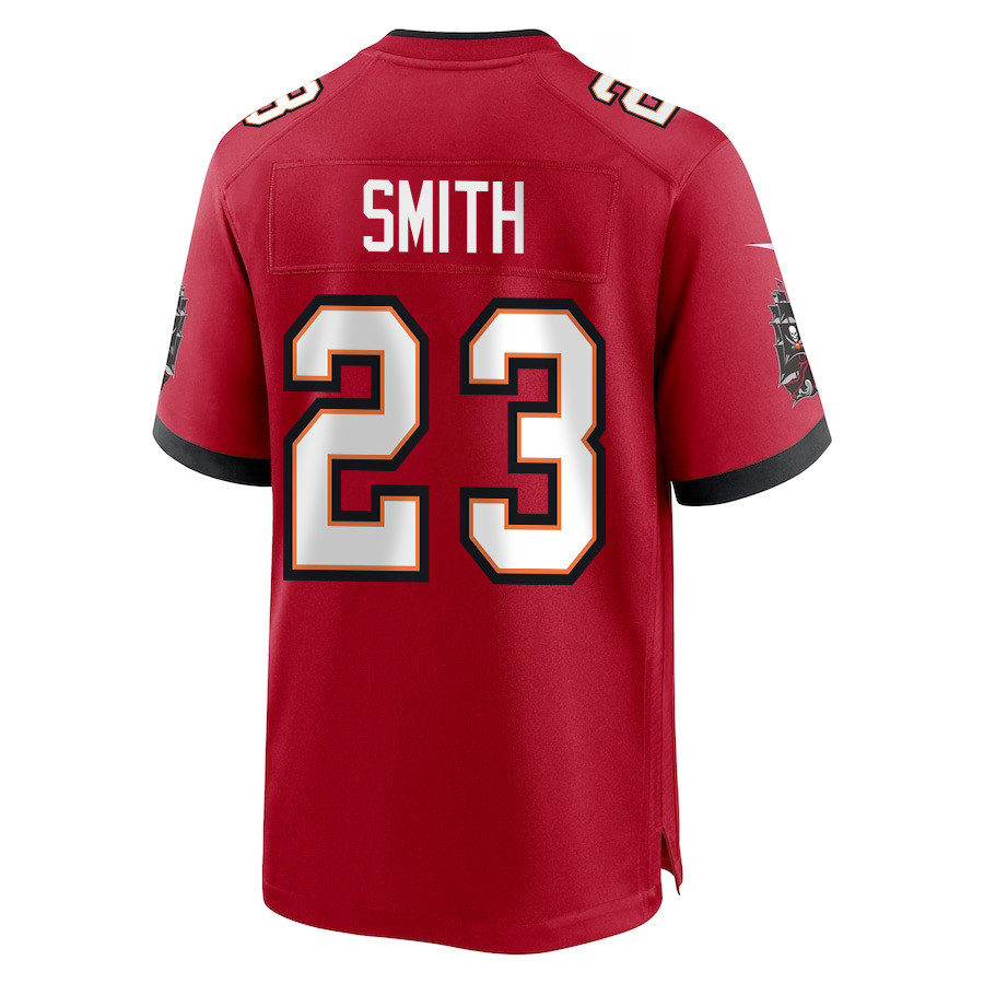 Tykee Smith 23 Tampa Bay Buccaneers Super Bowl LIX New Orleans Patch Game Men Jersey - Red