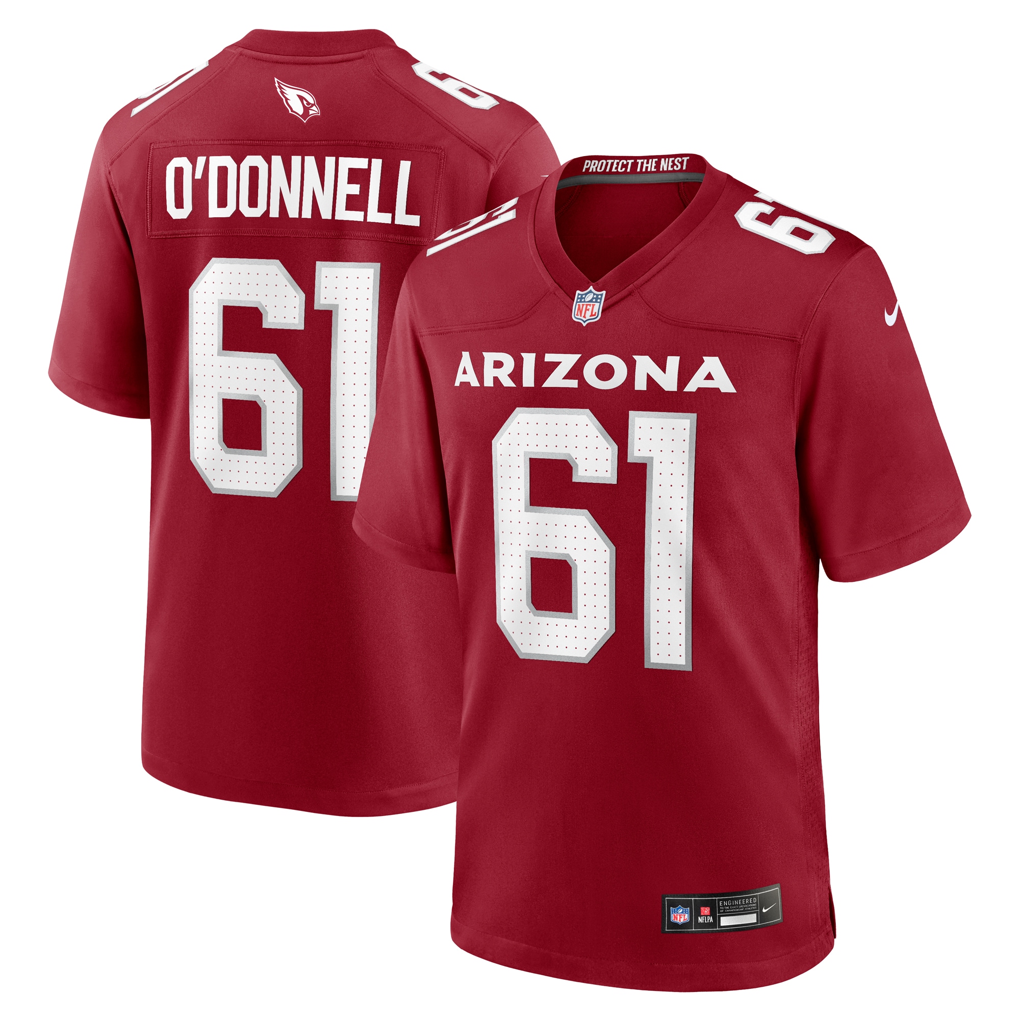 Carter O'Donnell Arizona Cardinals  Team Game Jersey -  Cardinal