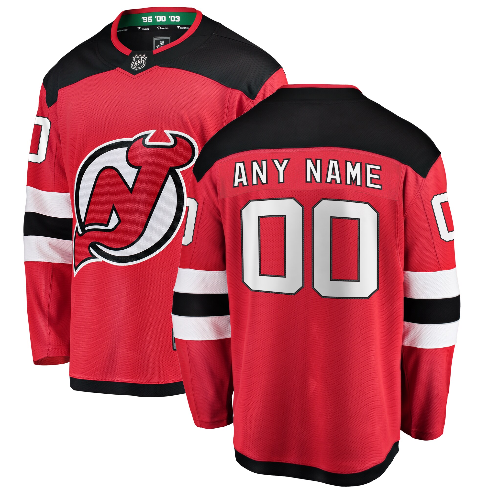 New Jersey Devils Fanatics Youth Home Breakaway Custom Jersey - Red