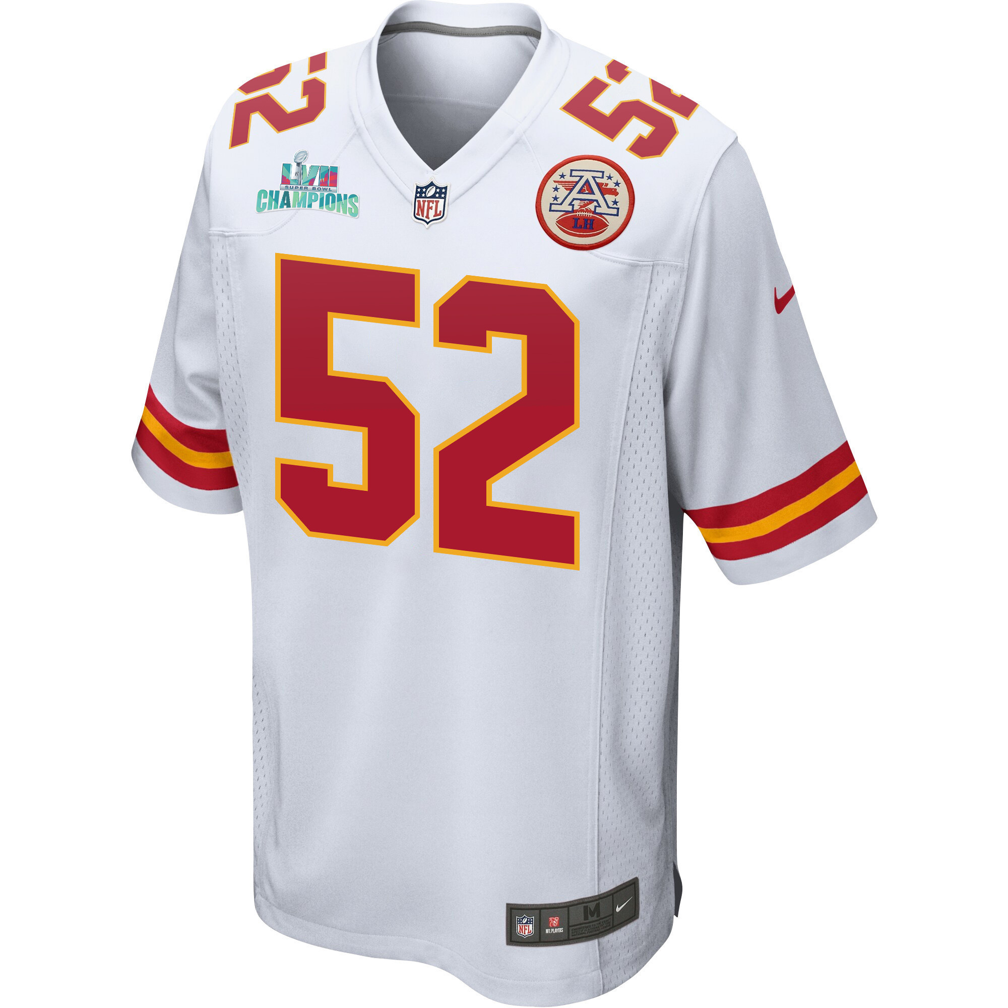 Creed Humphrey 52 Kansas City Chiefs Super Bowl LVII Champions Men Game Jersey - White