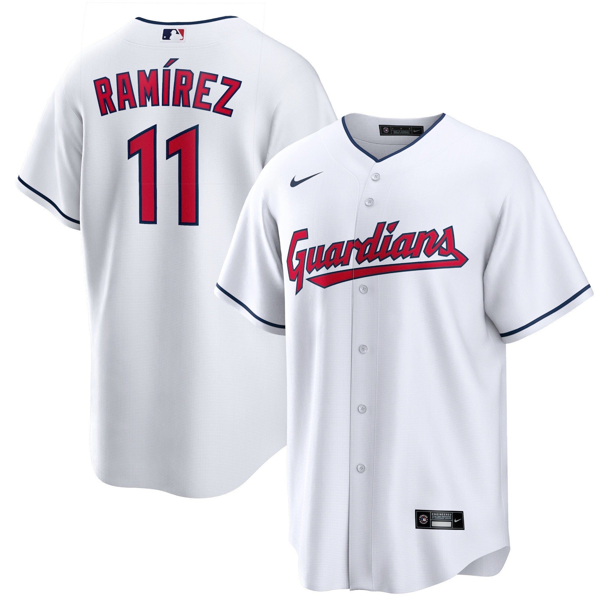 Jos\u00c3\u00a9 Ram\u00c3\u00adrez Cleveland Guardians Replica Player Jersey - White