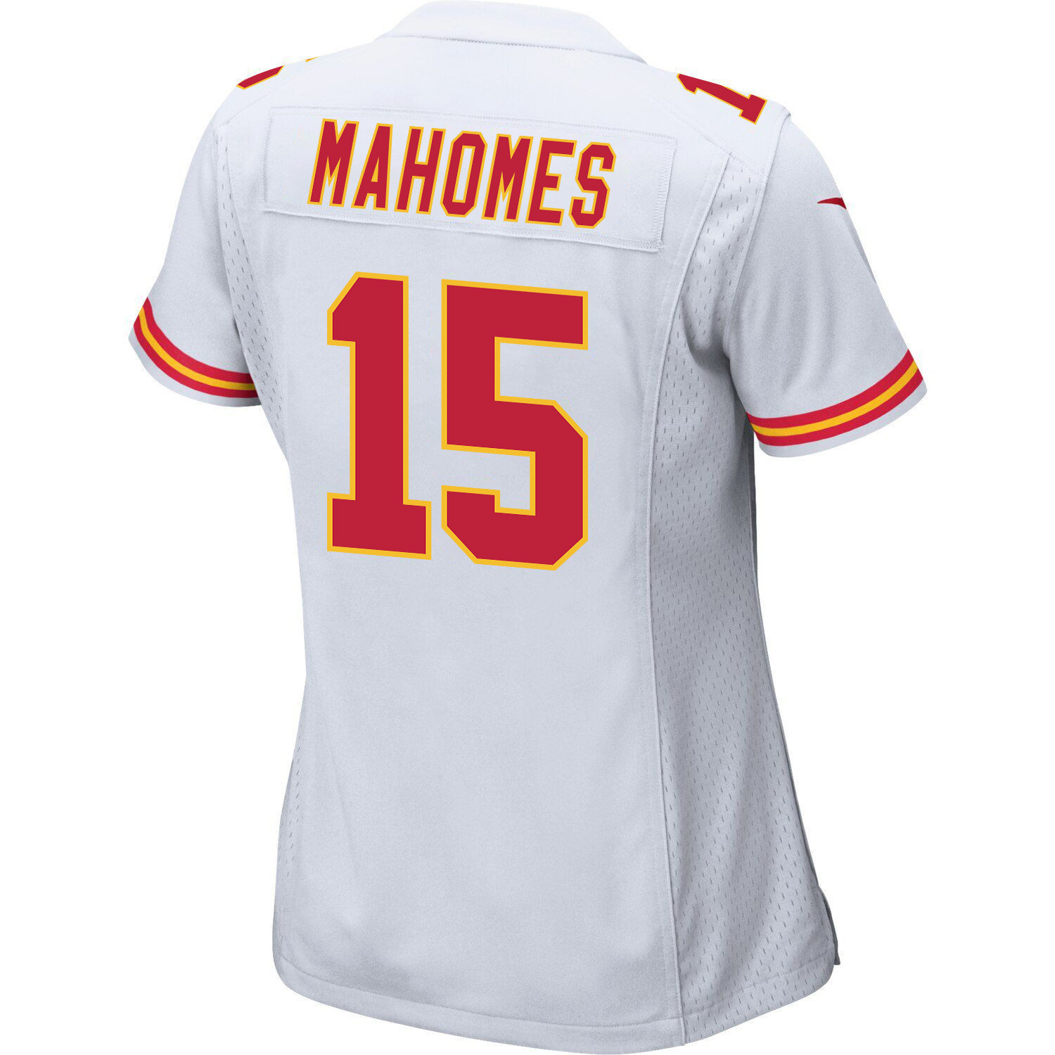 Patrick Mahomes 15 Kansas City Chiefs Super Bowl LVII Champions 3 Stars Women Game Jersey - White