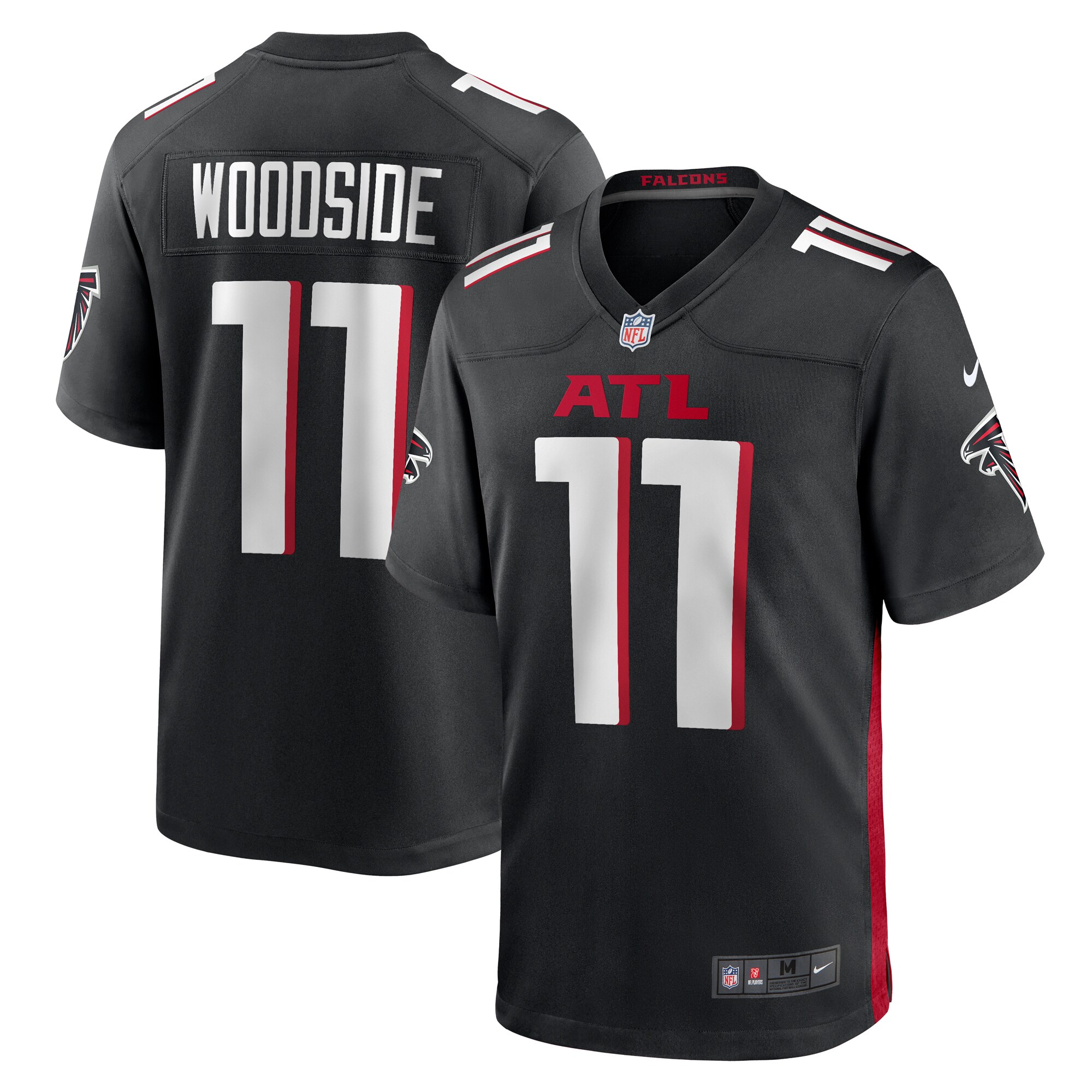 Logan Woodside Atlanta Falcons  Team Game Jersey -  Black
