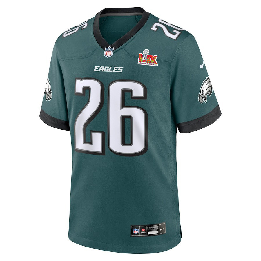 Saquon Barkley #26 Philadelphia Eagles Super Bowl LIX YOUTH Jersey - Midnight Green