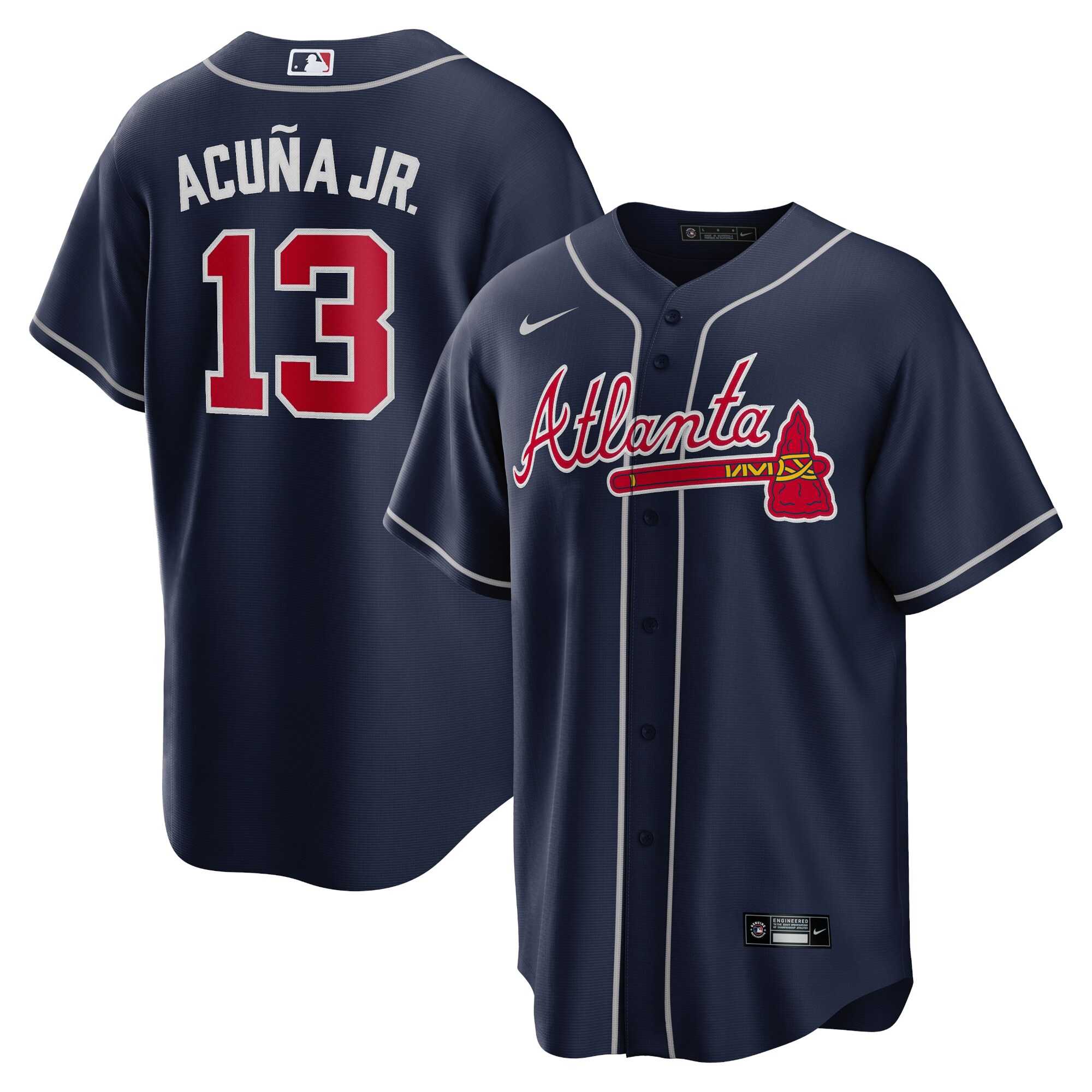 Ronald Acuna Jr. Atlanta Braves Alternate Replica Player Name Jersey - Navy