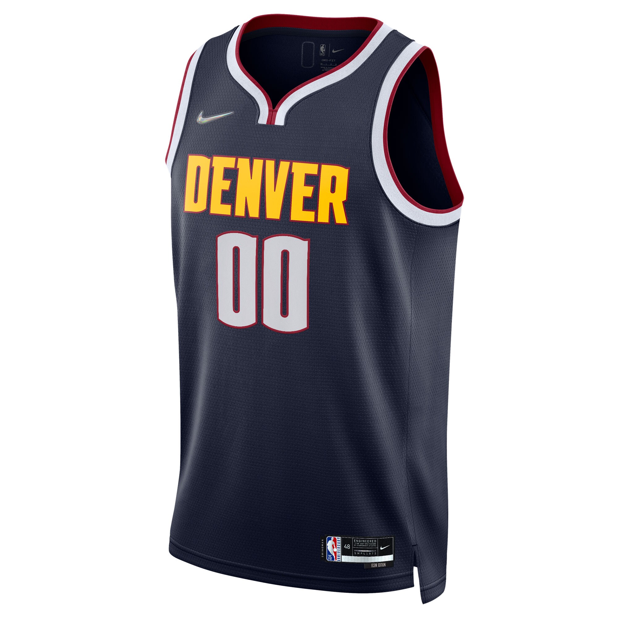Denver Nuggets 2021\/22 Diamond Swingman Custom Jersey - Icon Edition - Navy