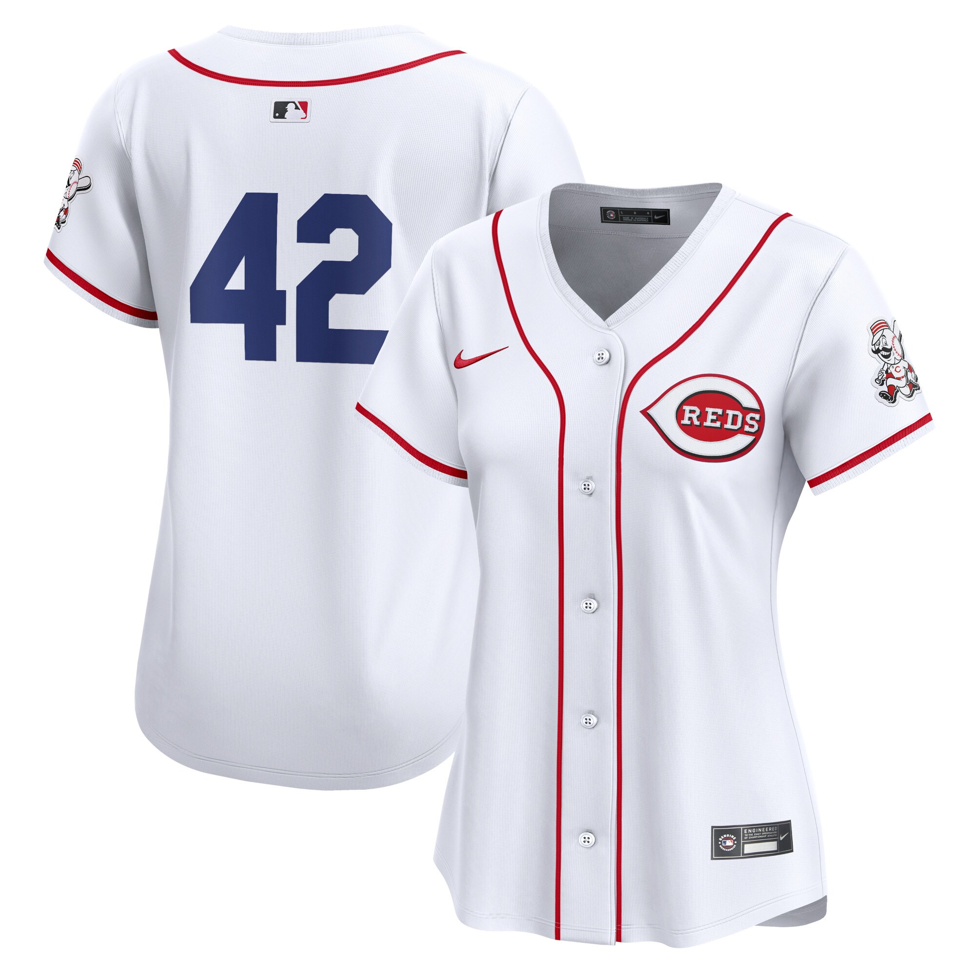 Cincinnati Reds Women's 2024 Jackie Robinson Day Home Limited Jersey White