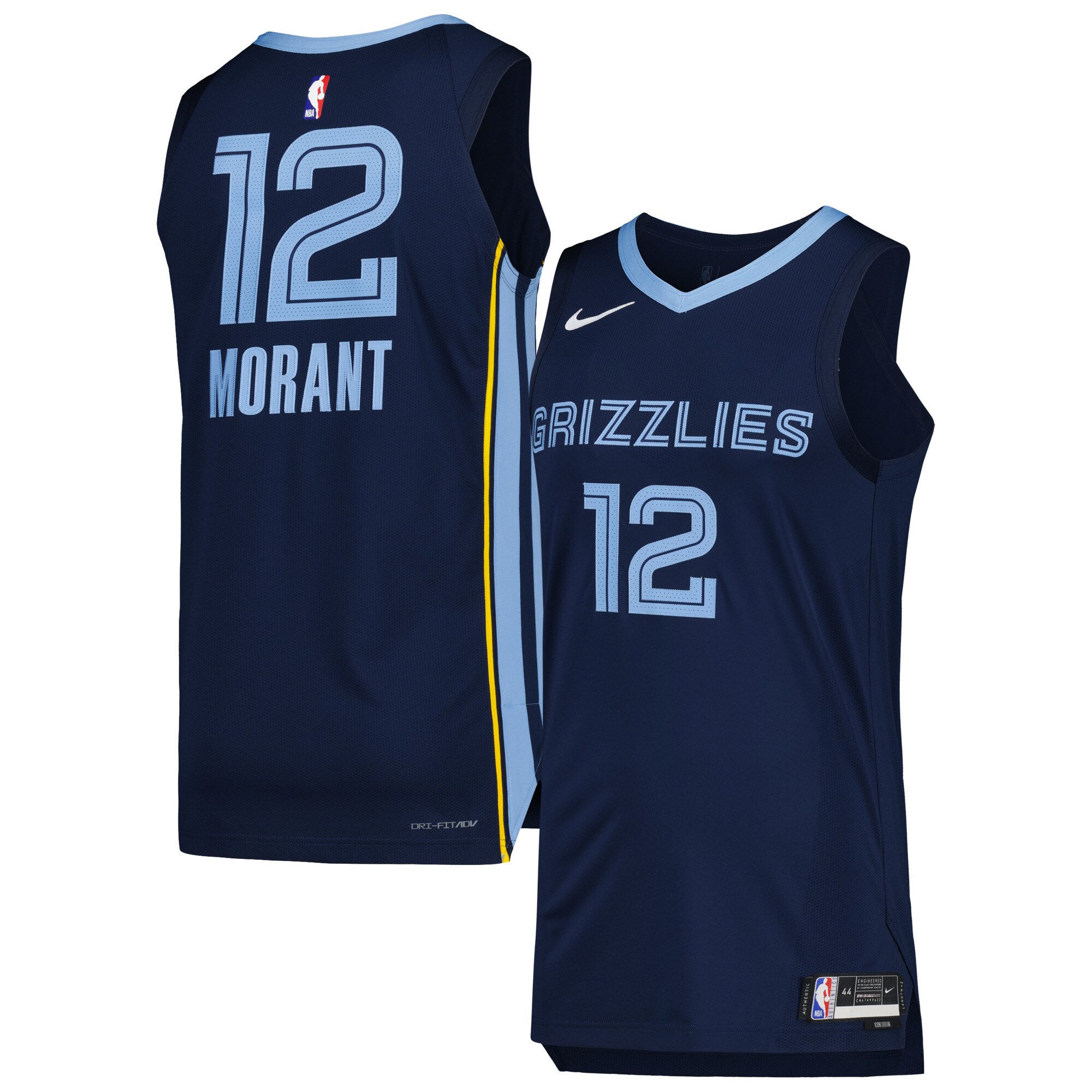 Ja Morant Memphis Grizzlies  Authentic Jersey - Icon Edition - Navy