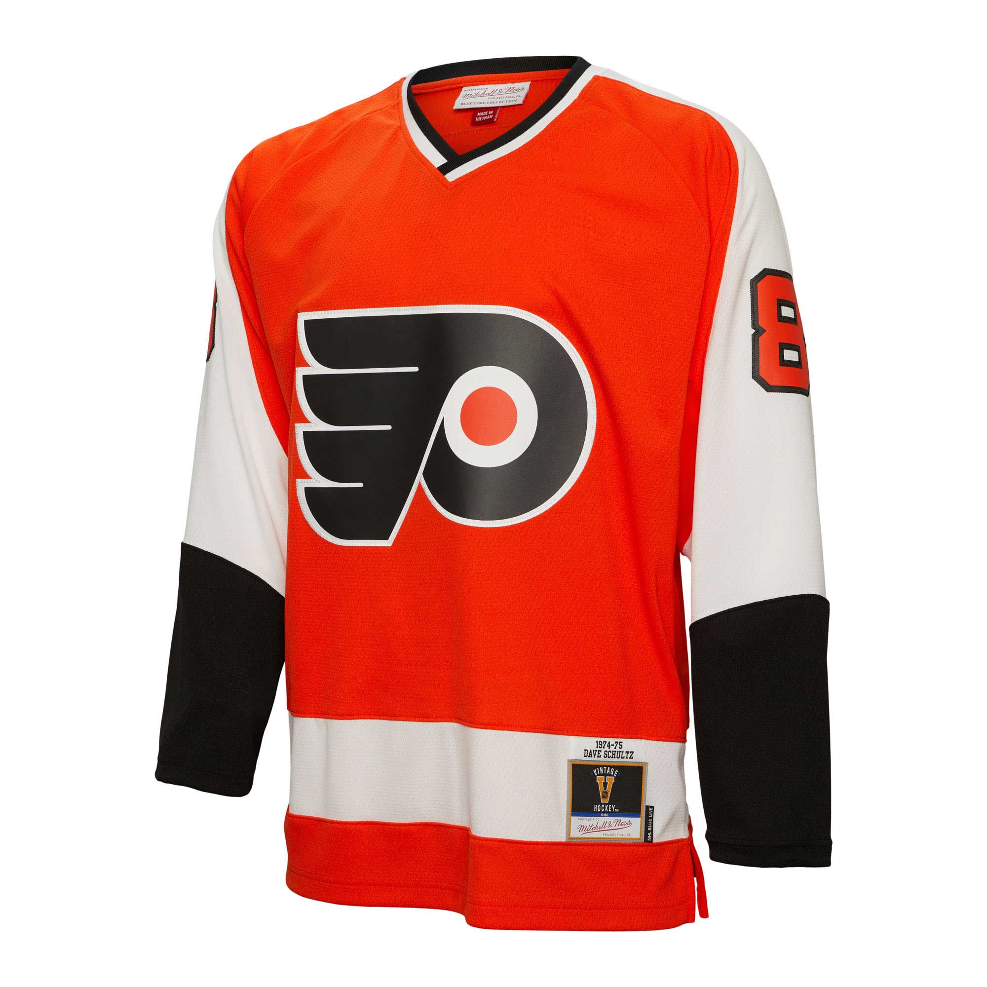 Dave Schultz Philadelphia Flyers Mitchell & Ness 1974\/75 Blue Line Player Jersey - Orange
