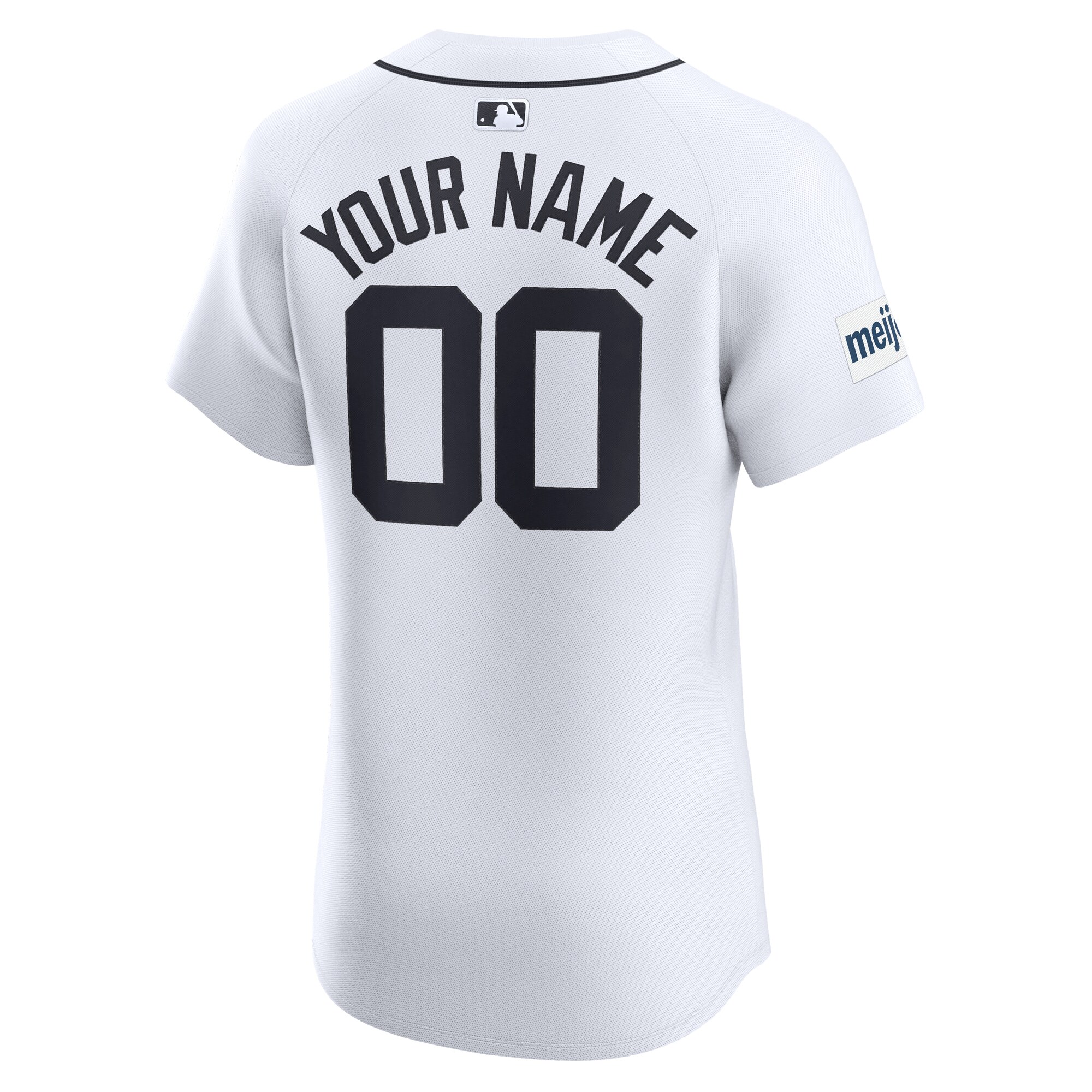 Detroit Tigers  Home Elite Custom Patch Jersey - White